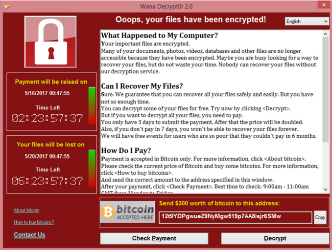 WannaCry Ransomware Utilizing NSA Exploits