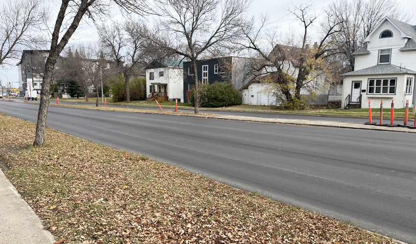 Manitoba newly paved road.