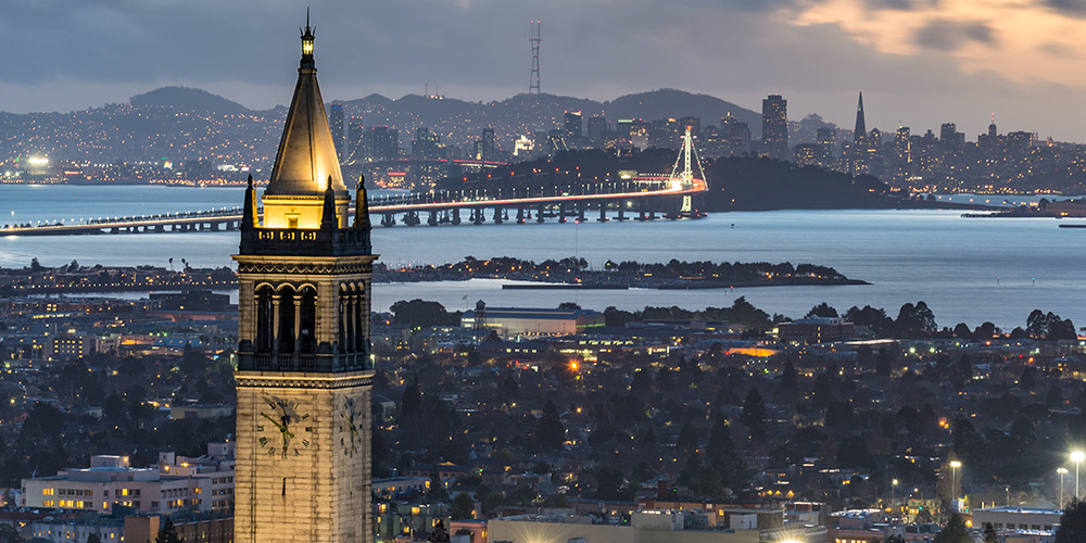 University of California Berkeley campus and Campanile in Berkeley, California