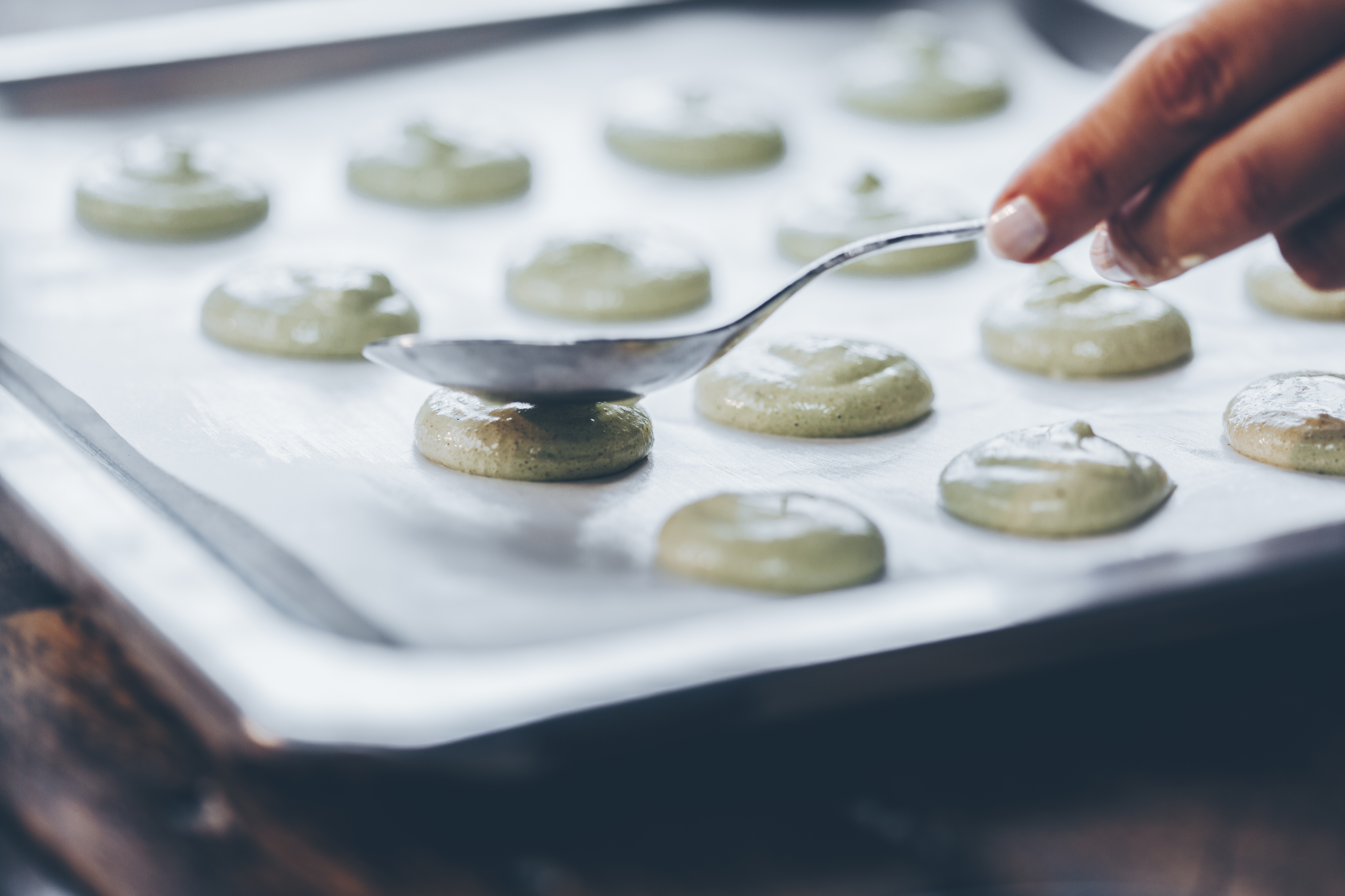 Macarons mit Feigen, Ziegenkäse und Senf2