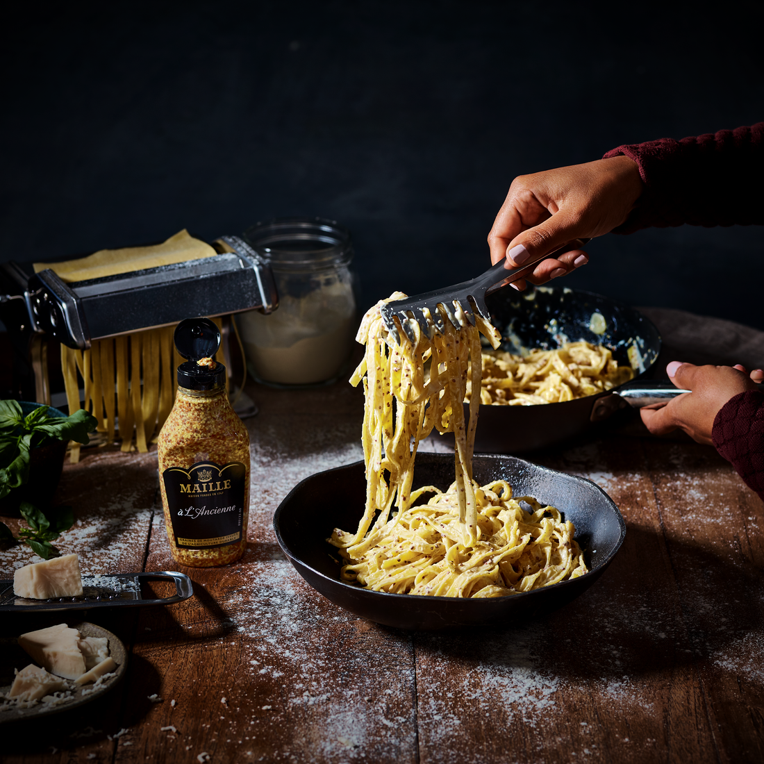 Maille White Truffle And Parmesan mustard Pasta image