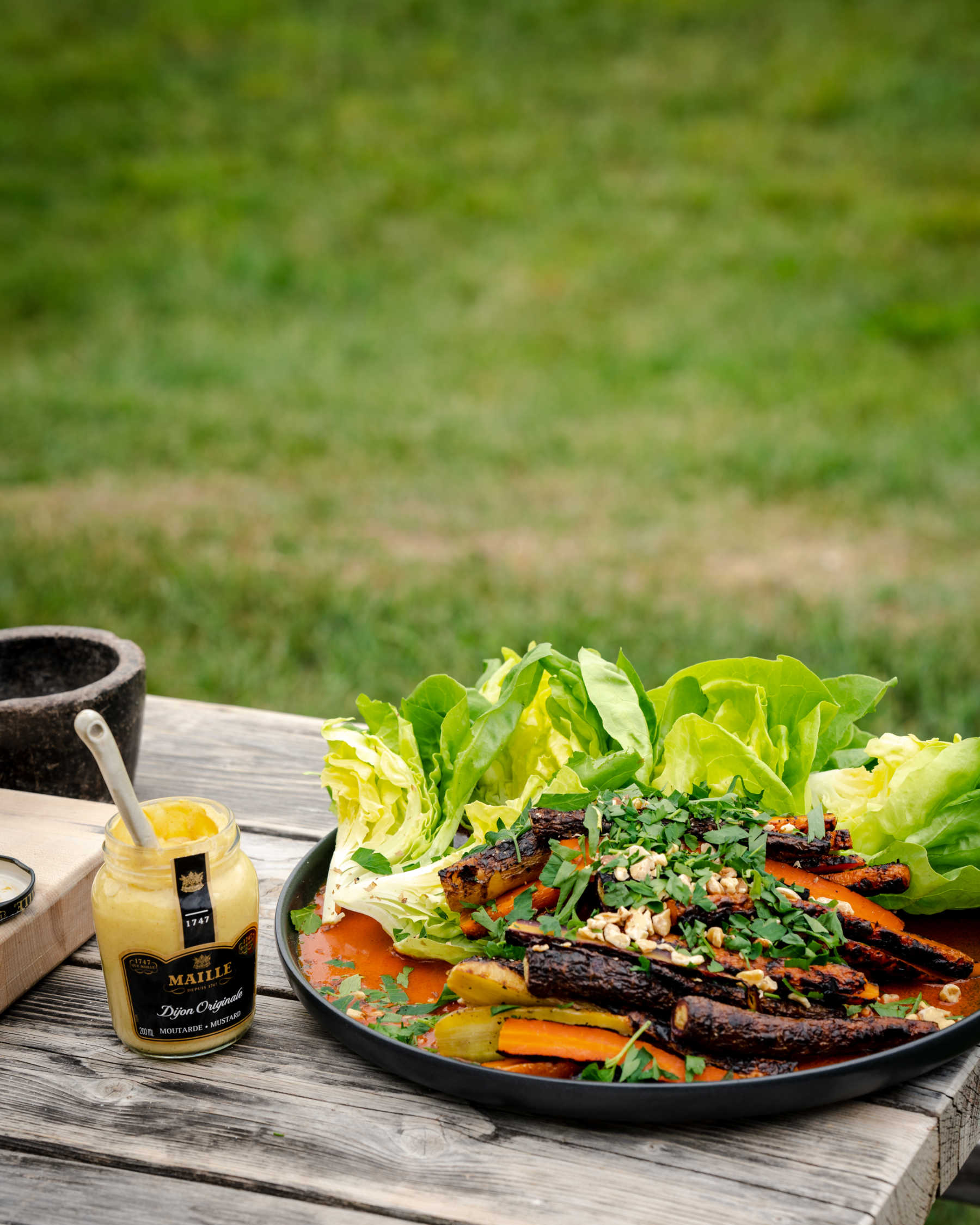 Salade de carottes grillées