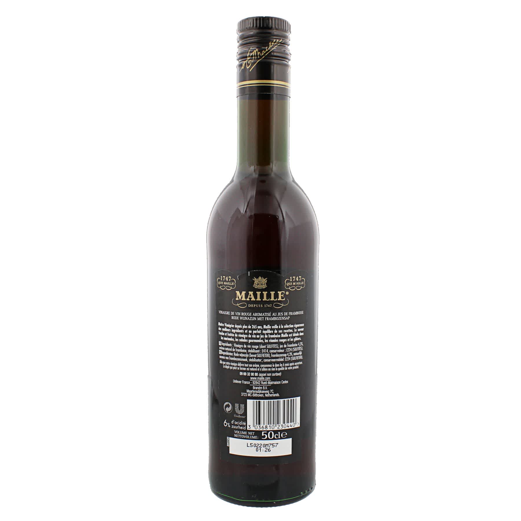 Maille - Vinaigre de Vin Rouge aromatisé à la Framboise 50 cl, backend
