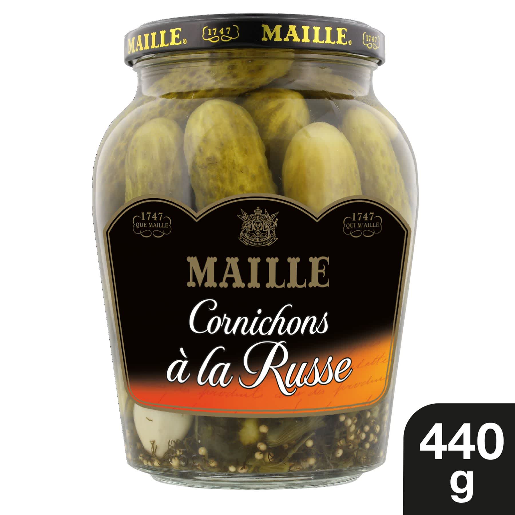 Maille Cornichons à la Russe Bocal 440 g