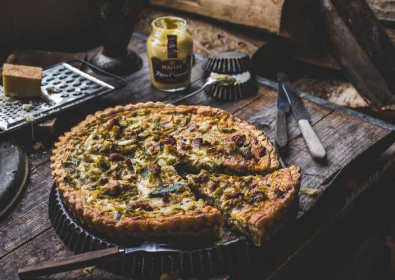 Quiche Lorraine Maille avec de Moutarde de Dijon L'Originale classique