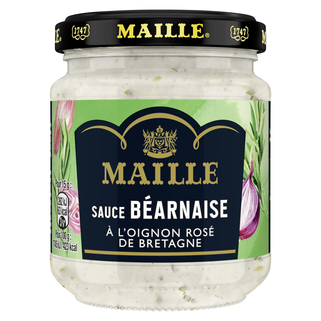 Maille Sauce Béarnaise, Oignon rosé de Bretagne, 185 g front