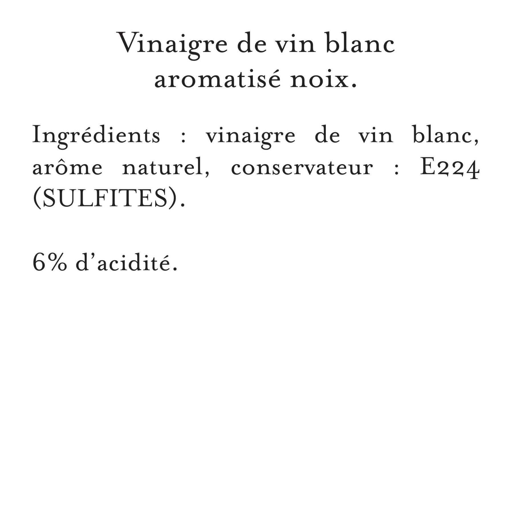 Maille - Vinaigre de Vin Blanc Aromatisé Noix 50 cl, description