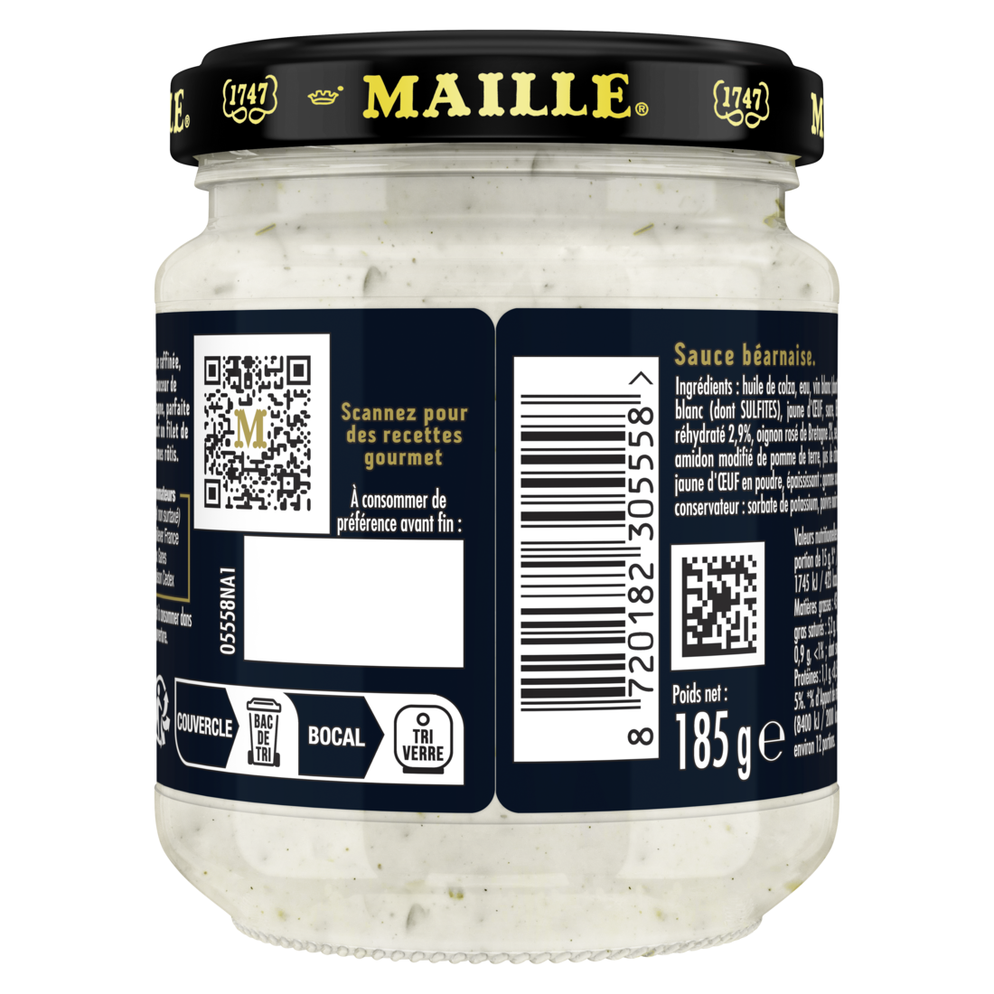 Maille Sauce Béarnaise, Oignon rosé de Bretagne, 185 g back