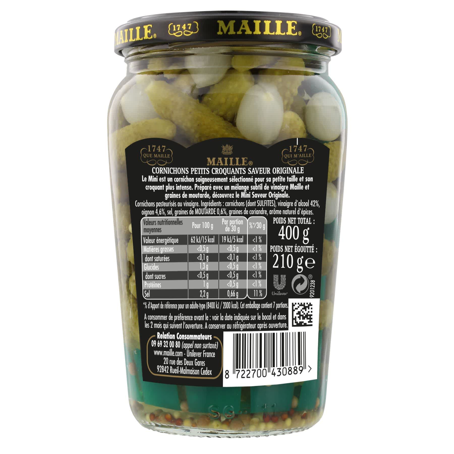 Maille Cornichon mini l'original, 210g