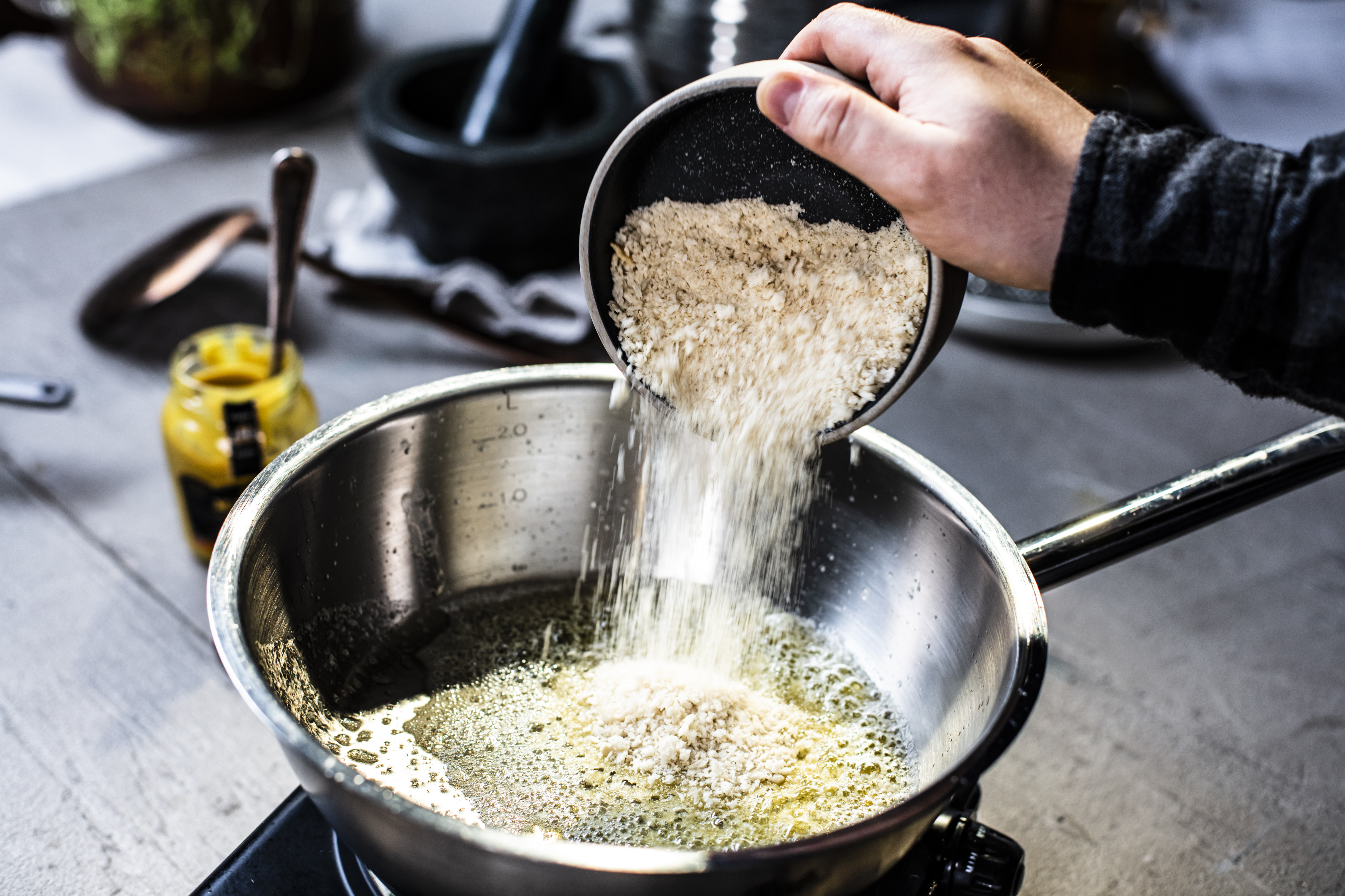 Gnocchi in Senfsauce mit Spinatsalat1