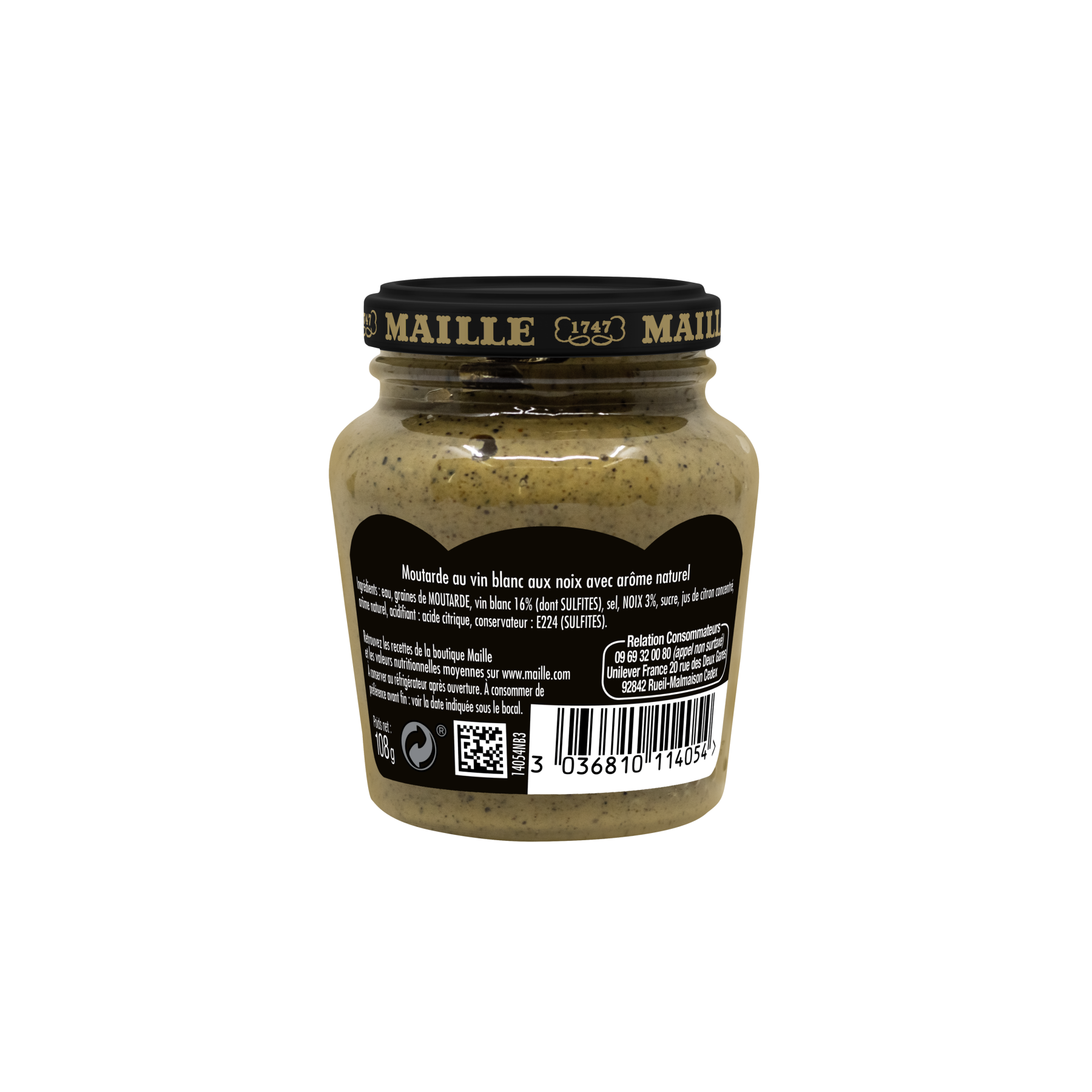 Maille - Moutarde au vin blanc, noix, 108 g, backend