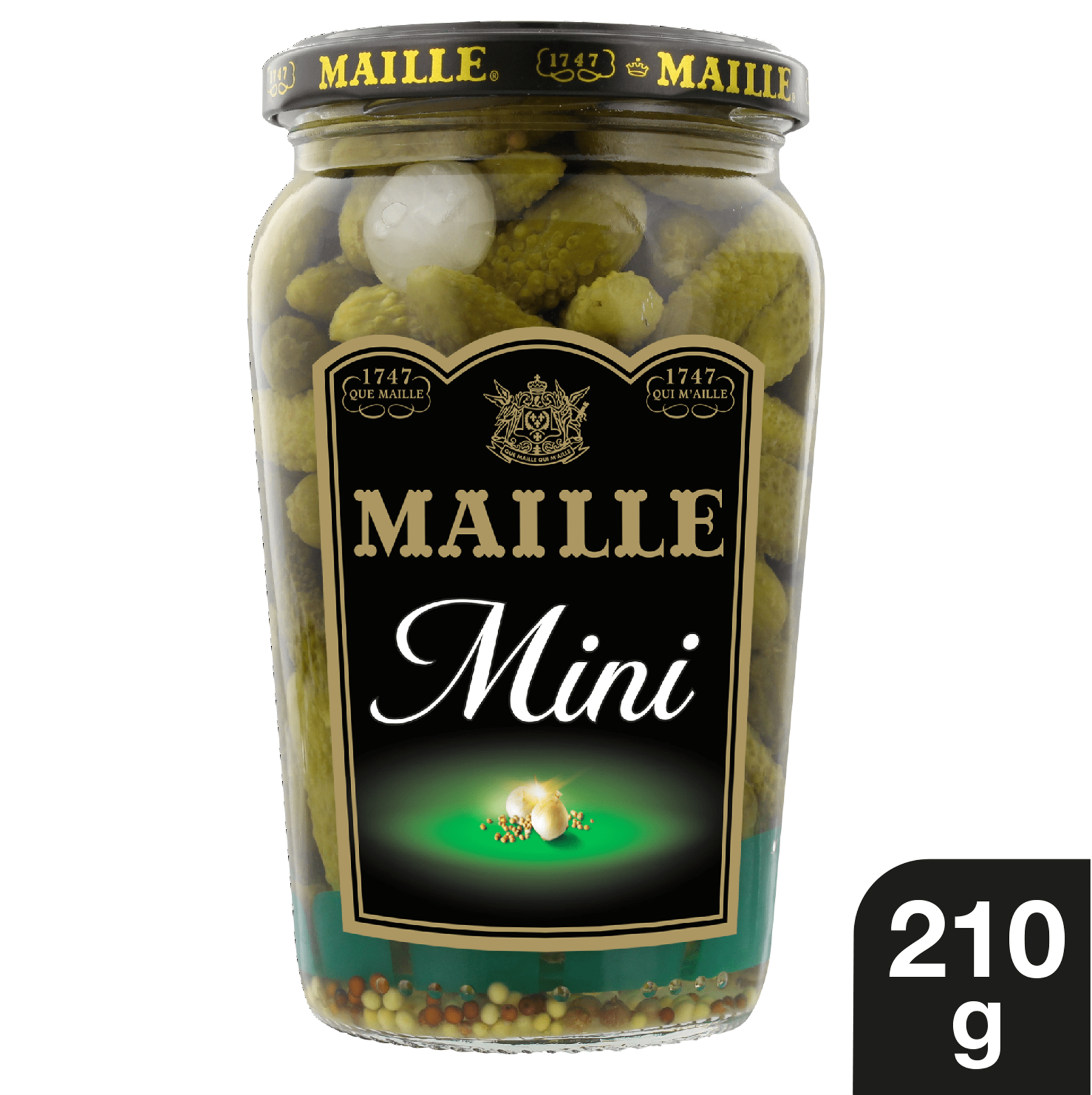 Maille - Mini Cornichons Petits Croquants Bocal 210 g