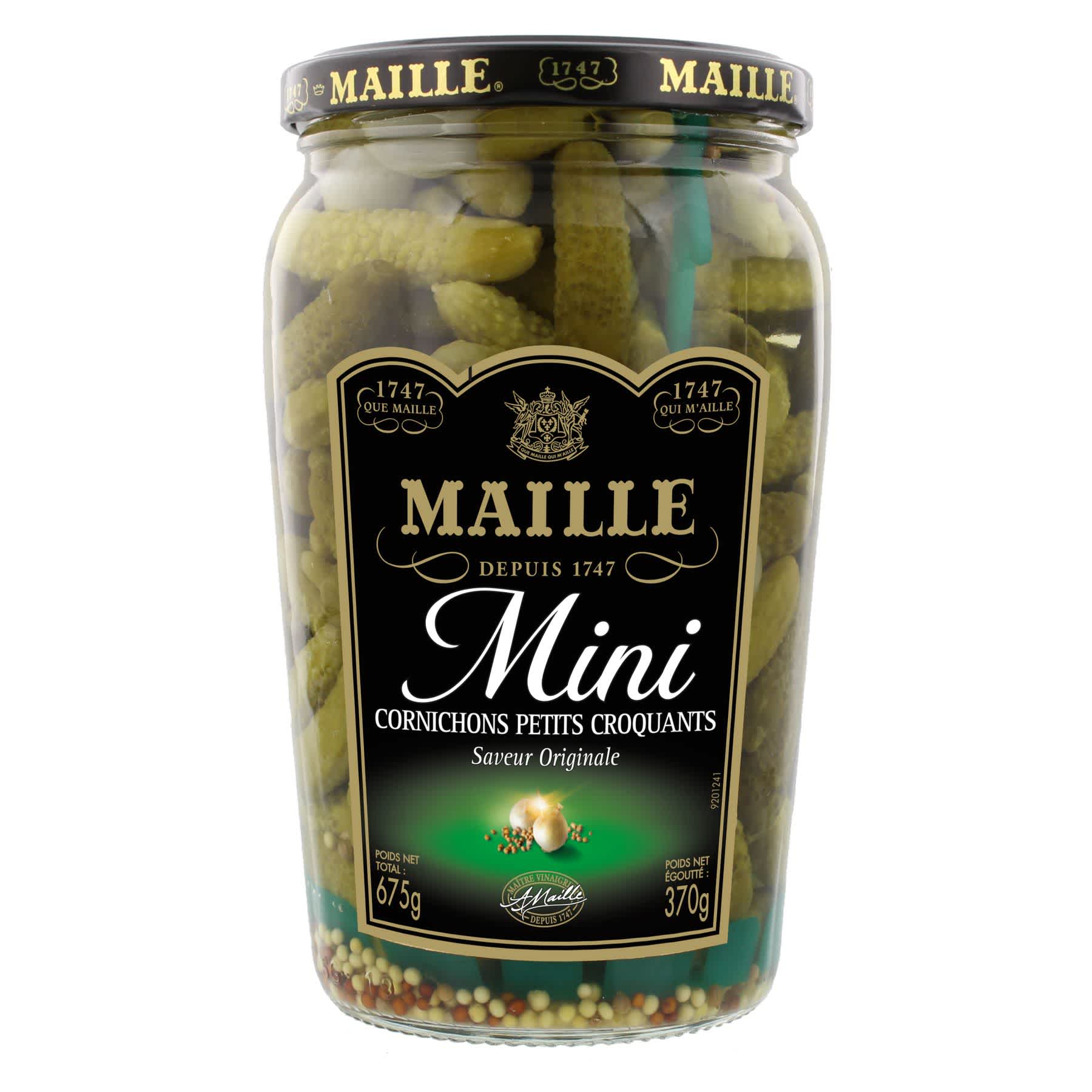 Maille Mini Cornichons Petits Croquants Bocal 370 g