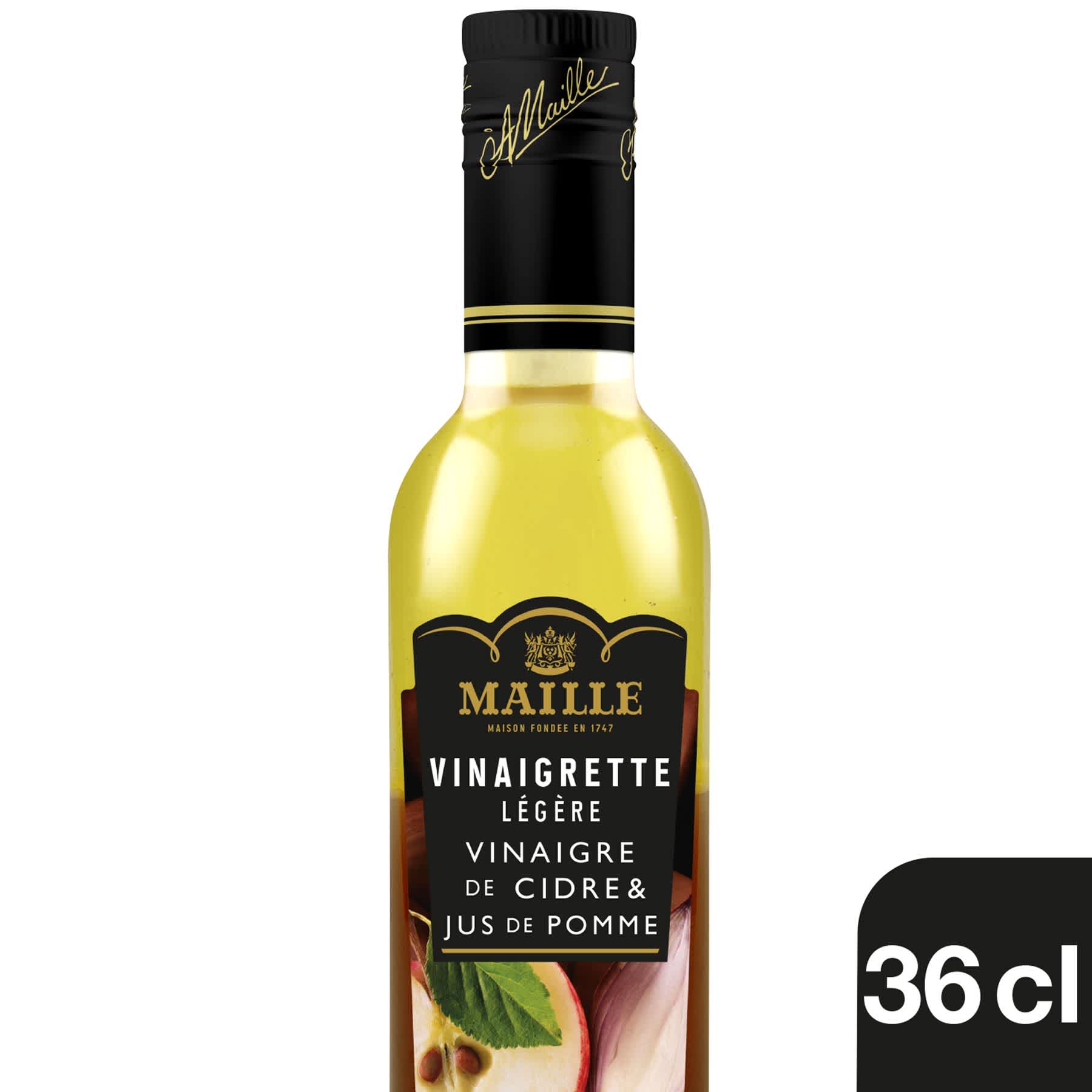 Maille - Vinaigrette Légère Vinaigre de Cidre & Jus de Pomme Pointe  d'Échalote 36 cl