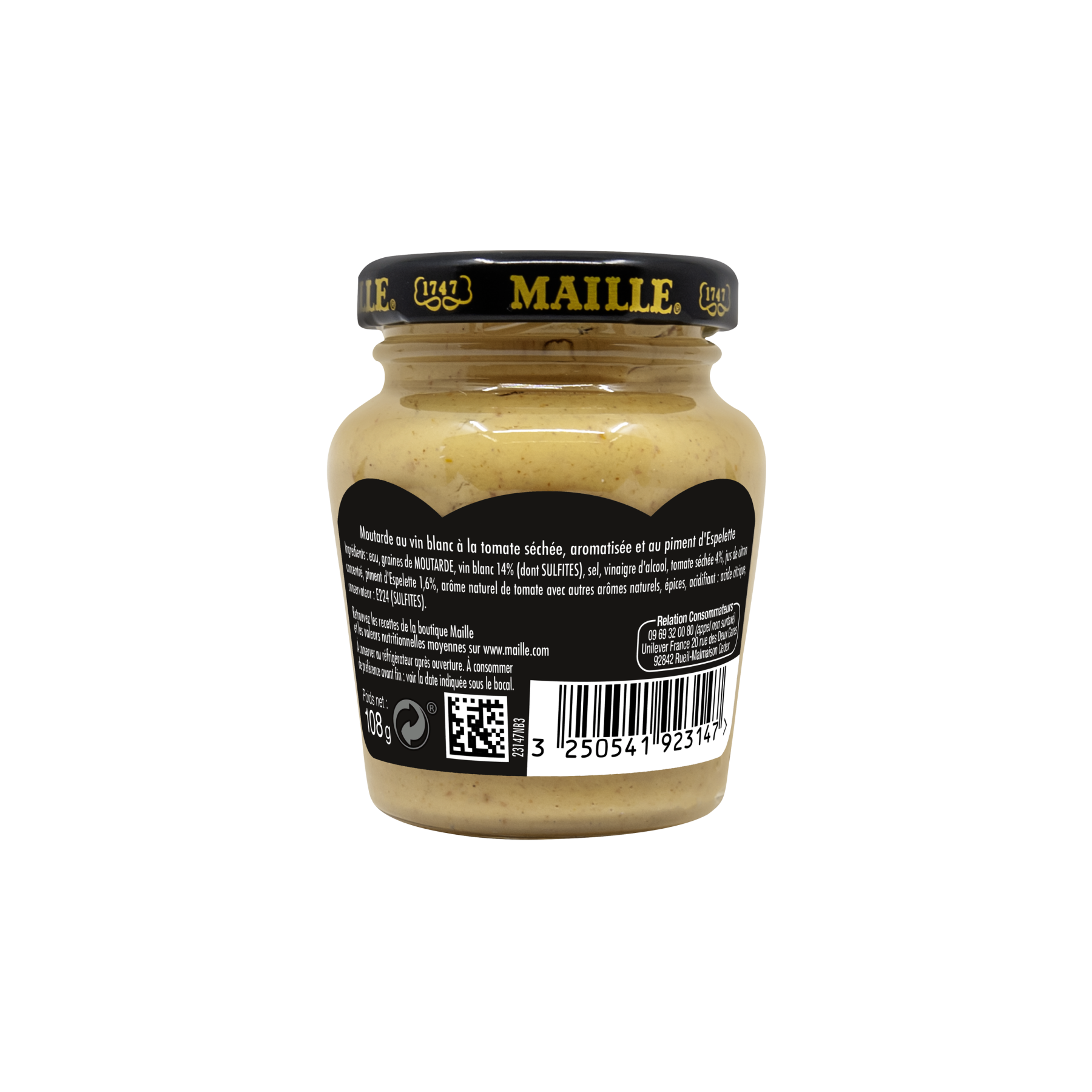 Maille - Moutarde au vin blanc, tomate séchée piment d’Espelette, 108 g, backend