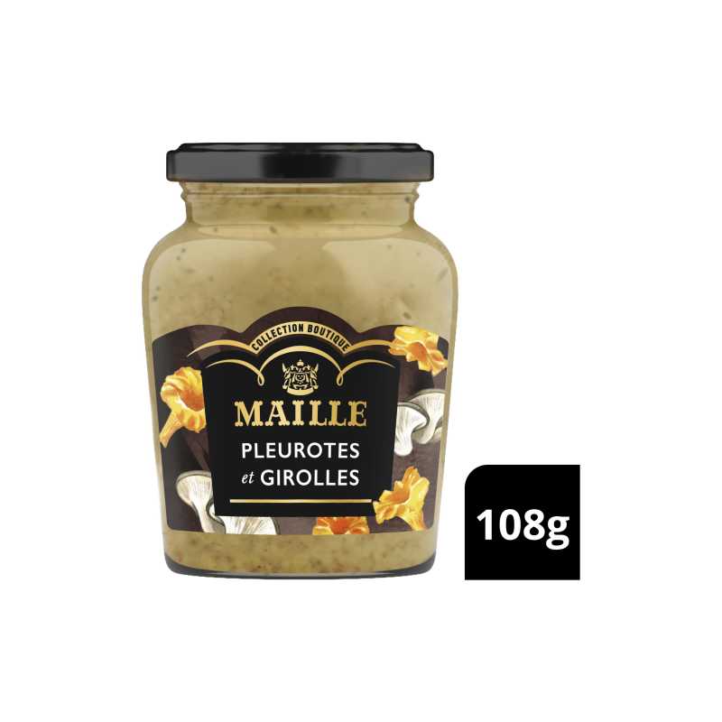 Maille - Moutarde au vin blanc, pleurotes et girolles, 108 g