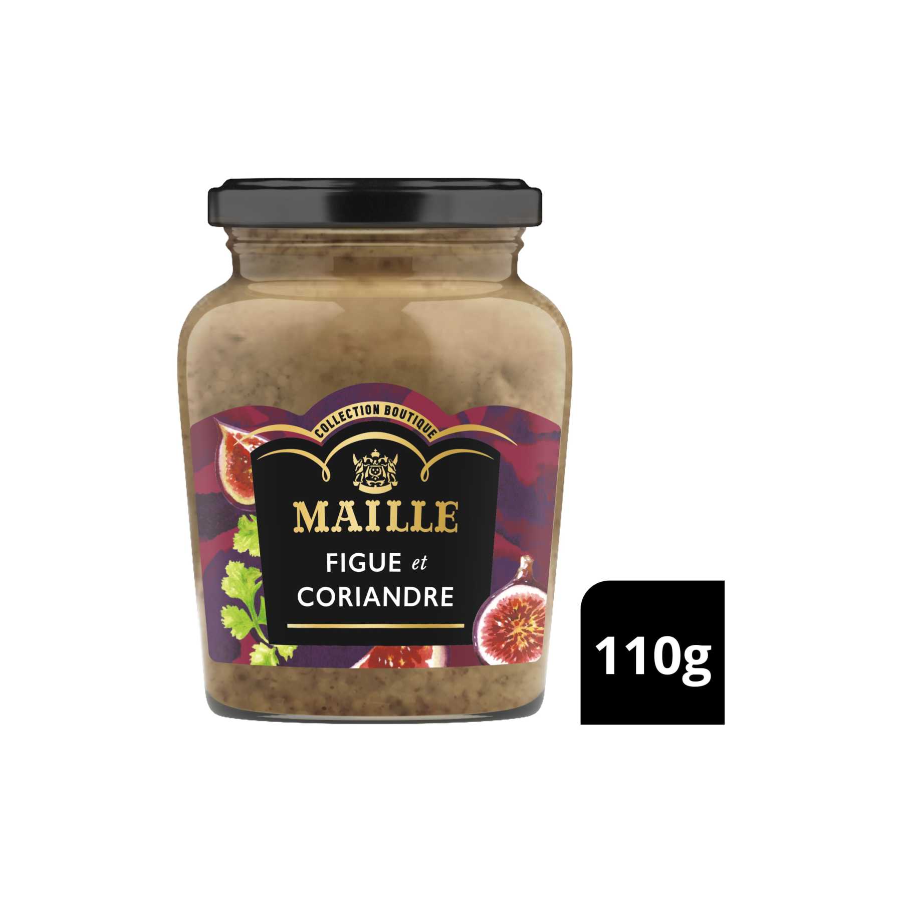Maille - Moutarde au vin blanc, figue et coriandre, 110 g