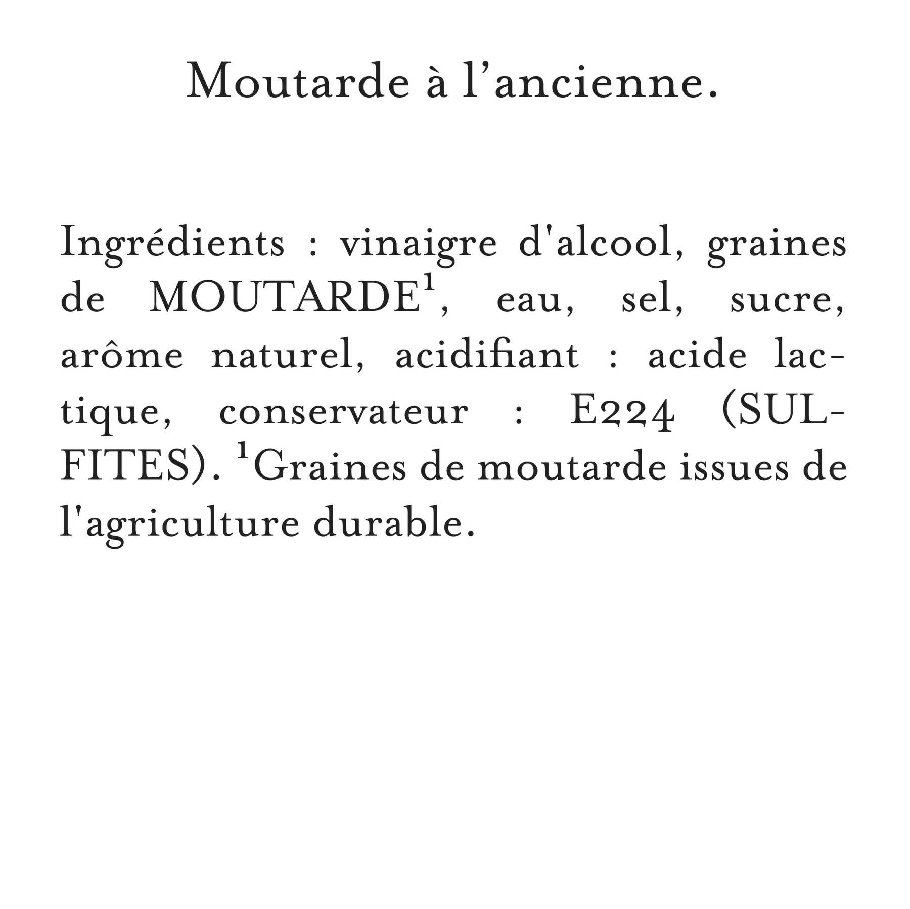 Maille - Moutarde à l'Ancienne Flacon Souple 240 g, description