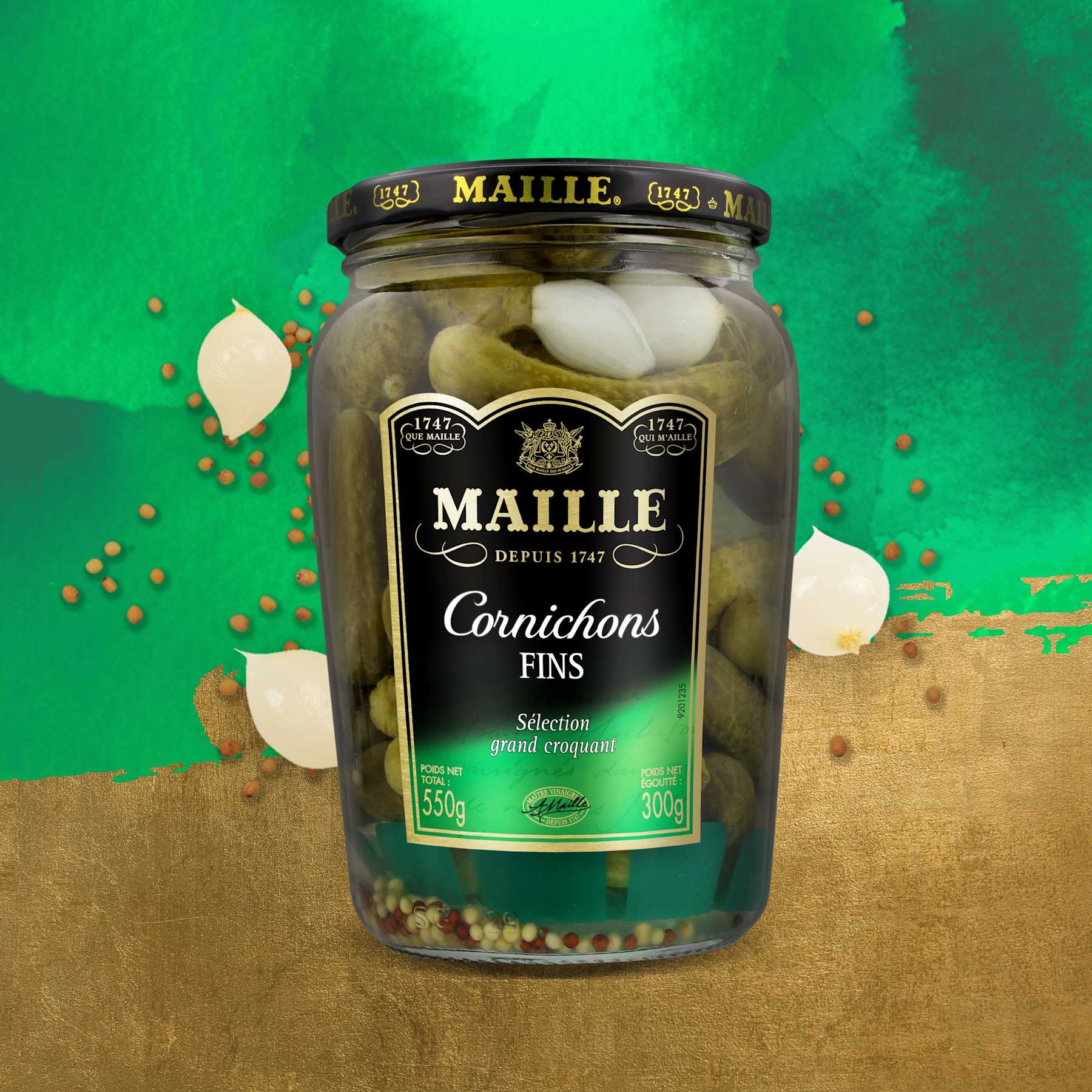 Maille Cornichons Fins Bocal 300 g