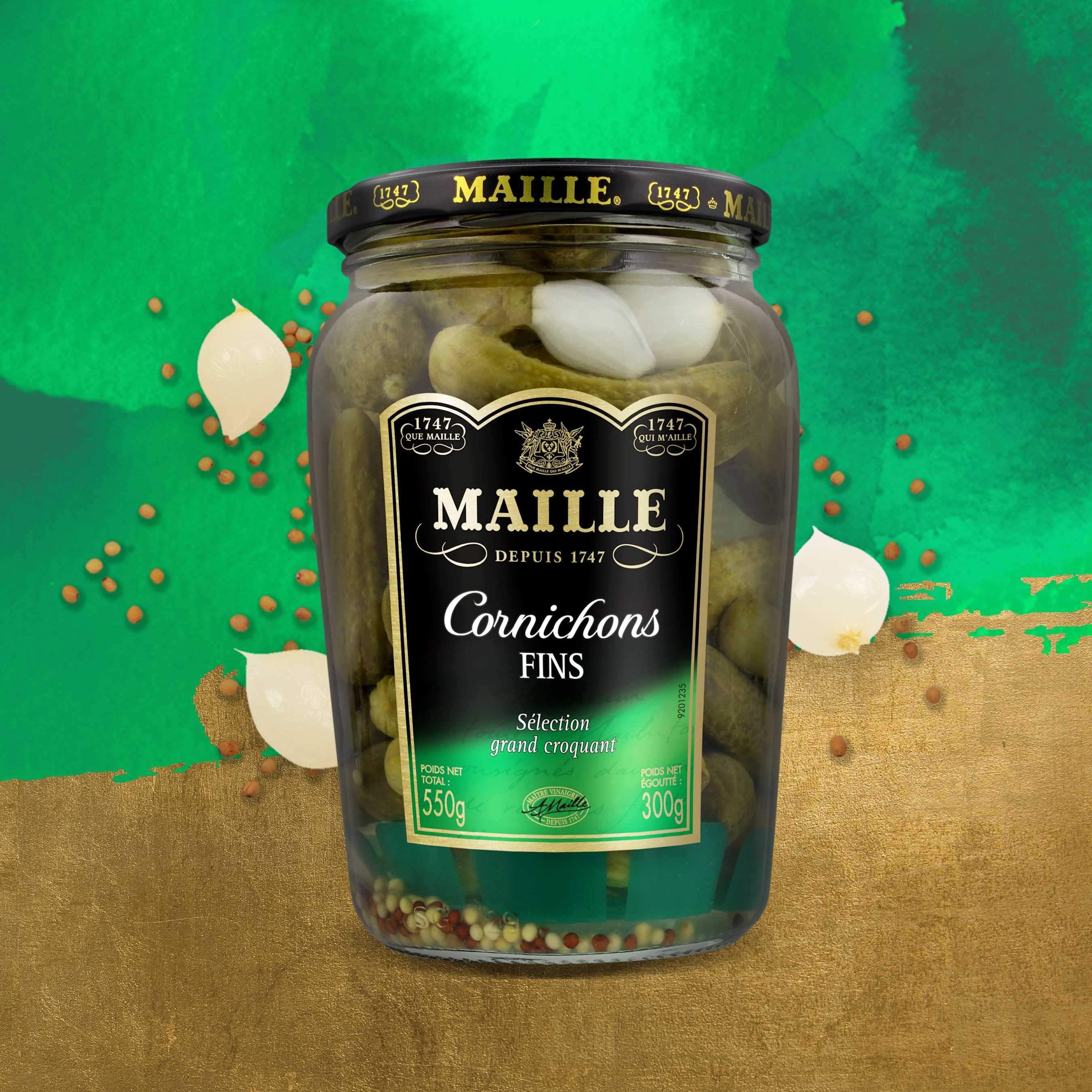 Maille Cornichons Fins Bocal 300 g