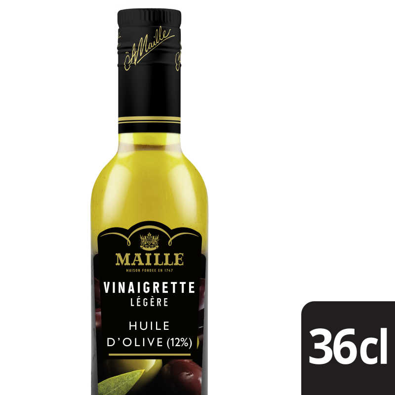 Maille Vinaigrette Légère Huile d'Olive (12%) Pointe d'Olive Noire 36cl