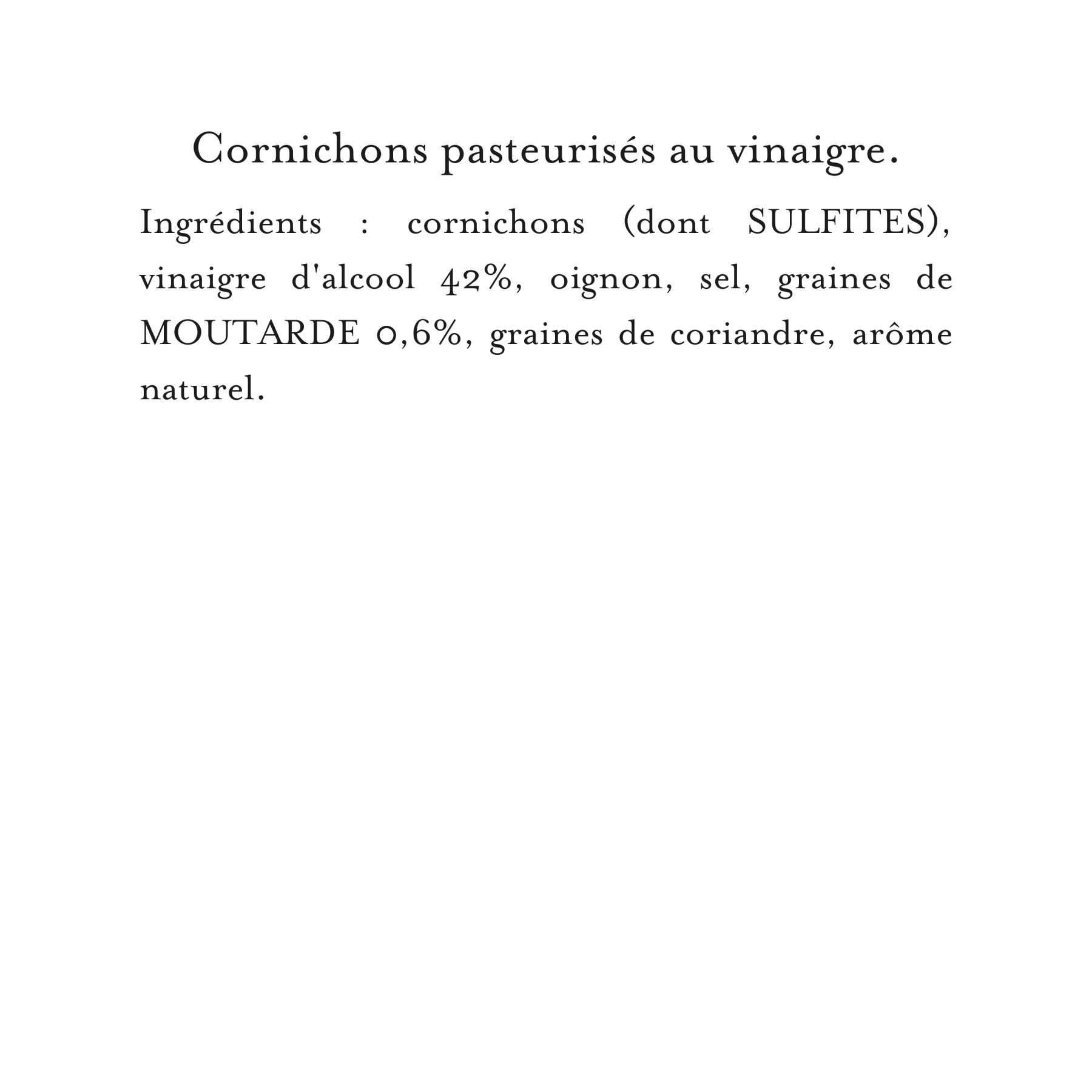 Maille - Mini Cornichons Petits Croquants Bocal 370 g, description