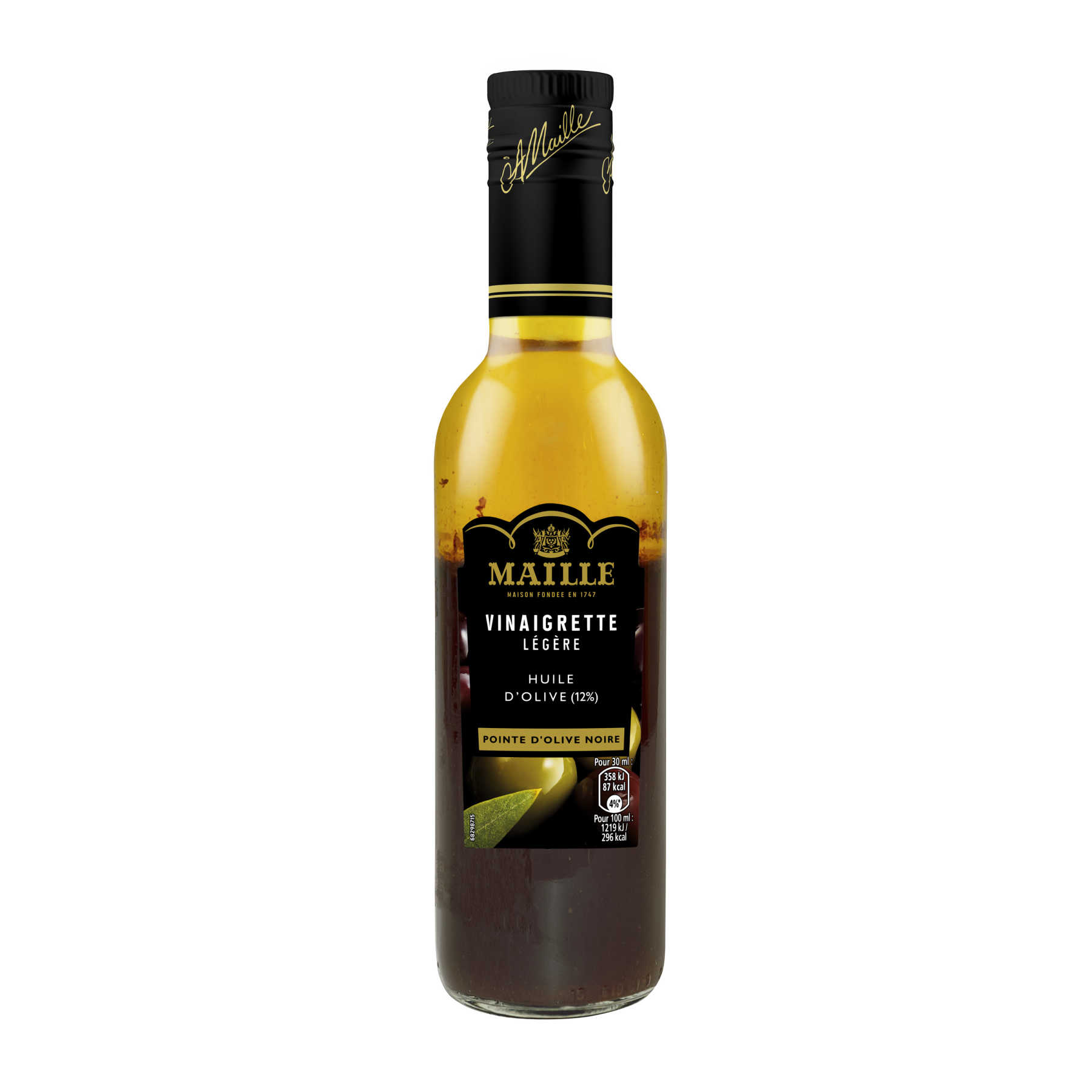 Maille Vinaigrette Légère Huile d'Olive (12%) Pointe d'Olive Noire 36cl, overview