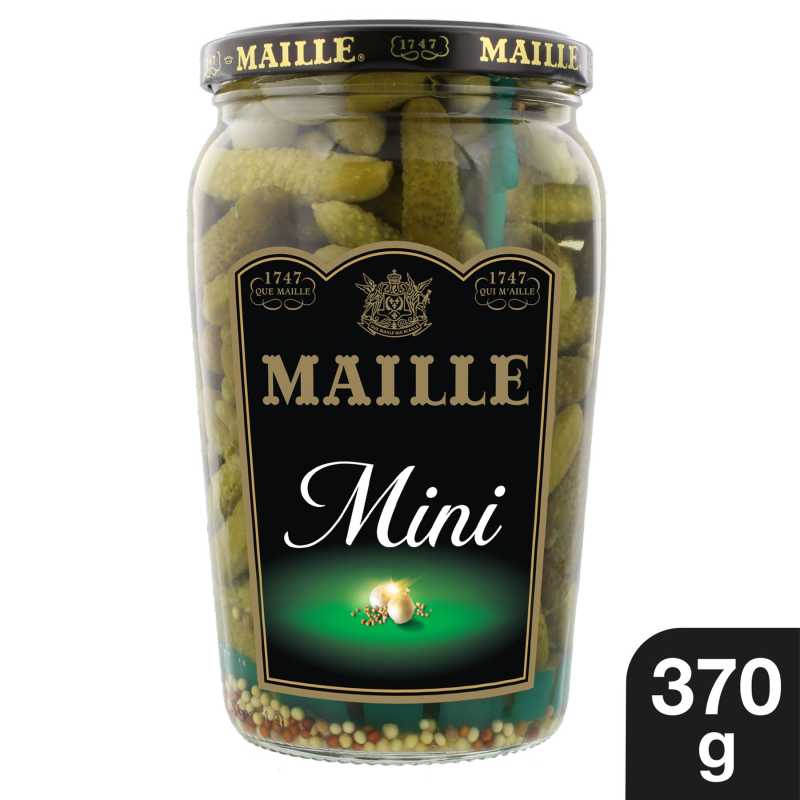 Maille Mini Cornichons Petits Croquants Bocal 370g 1