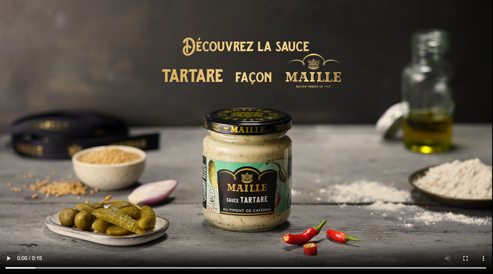 MAILLE Sauce Tartare Piment de cayenne Vidéo recette