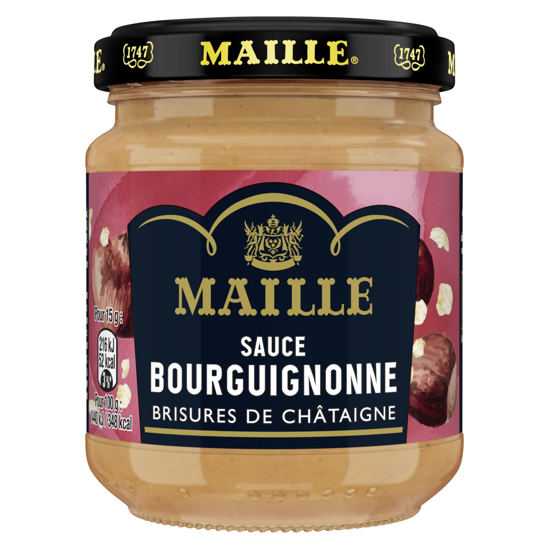Maille Sauce Bourguignonne, Brisures de Châtaigne, 190 g front