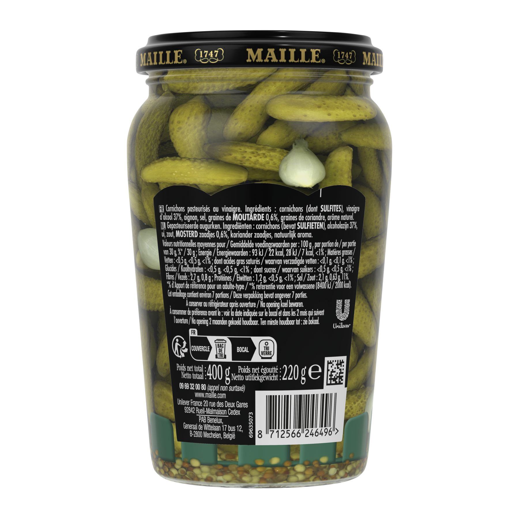 MAILLE L'Original CORNICHONS EXTRA-FINS