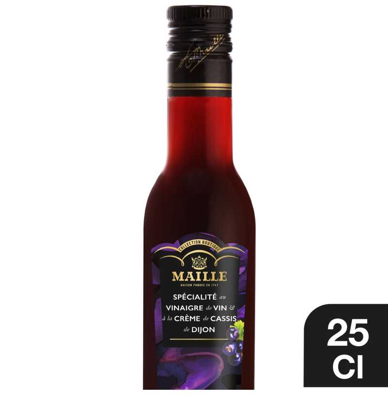 MAILLE Vinaigre de Vin Rouge aromatisé à la Framboise 50 cl - 500 ml