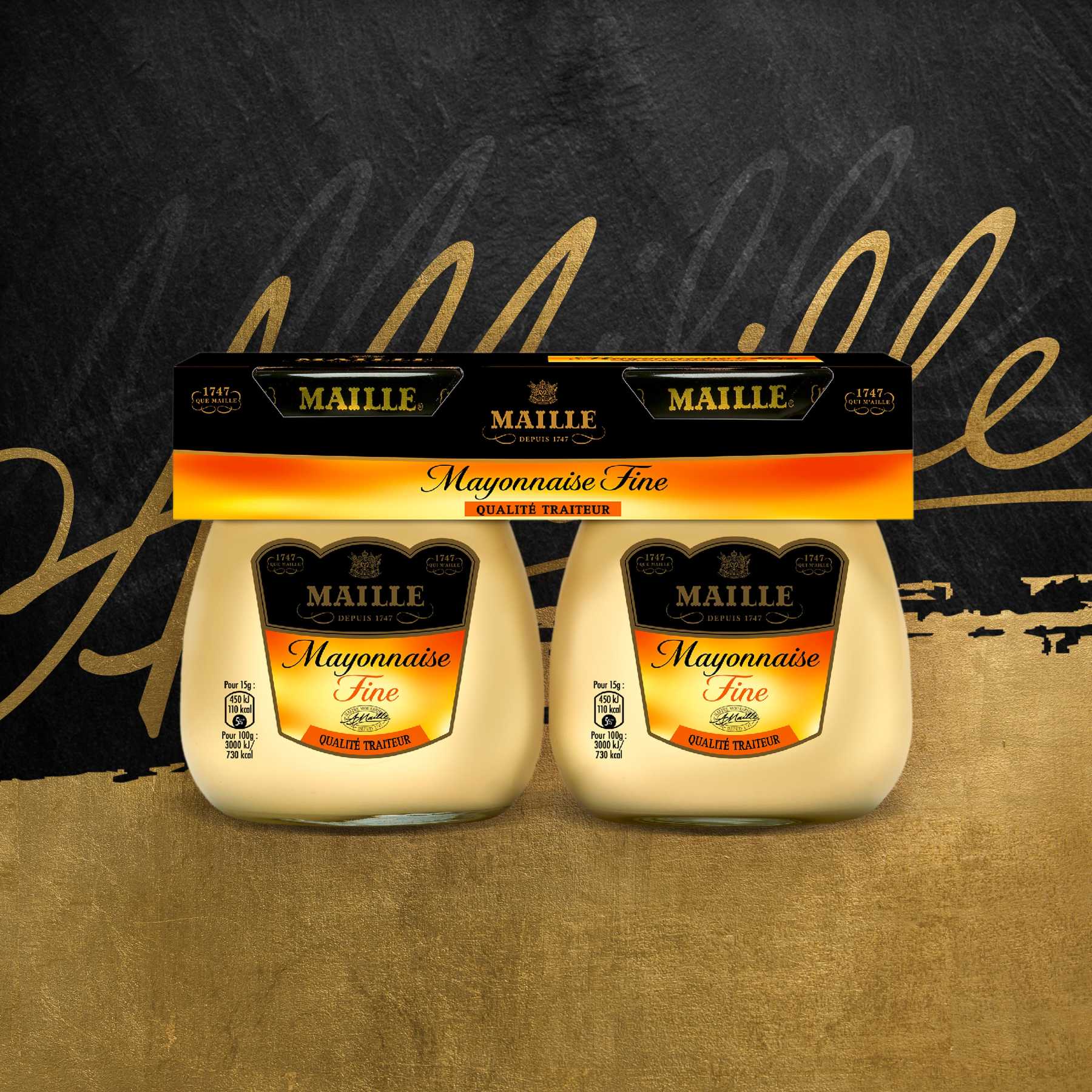 Maille - Mayonnaise Fine Fraiche Qualité Traiteur au rayon frais 2 x 125 g, new visual