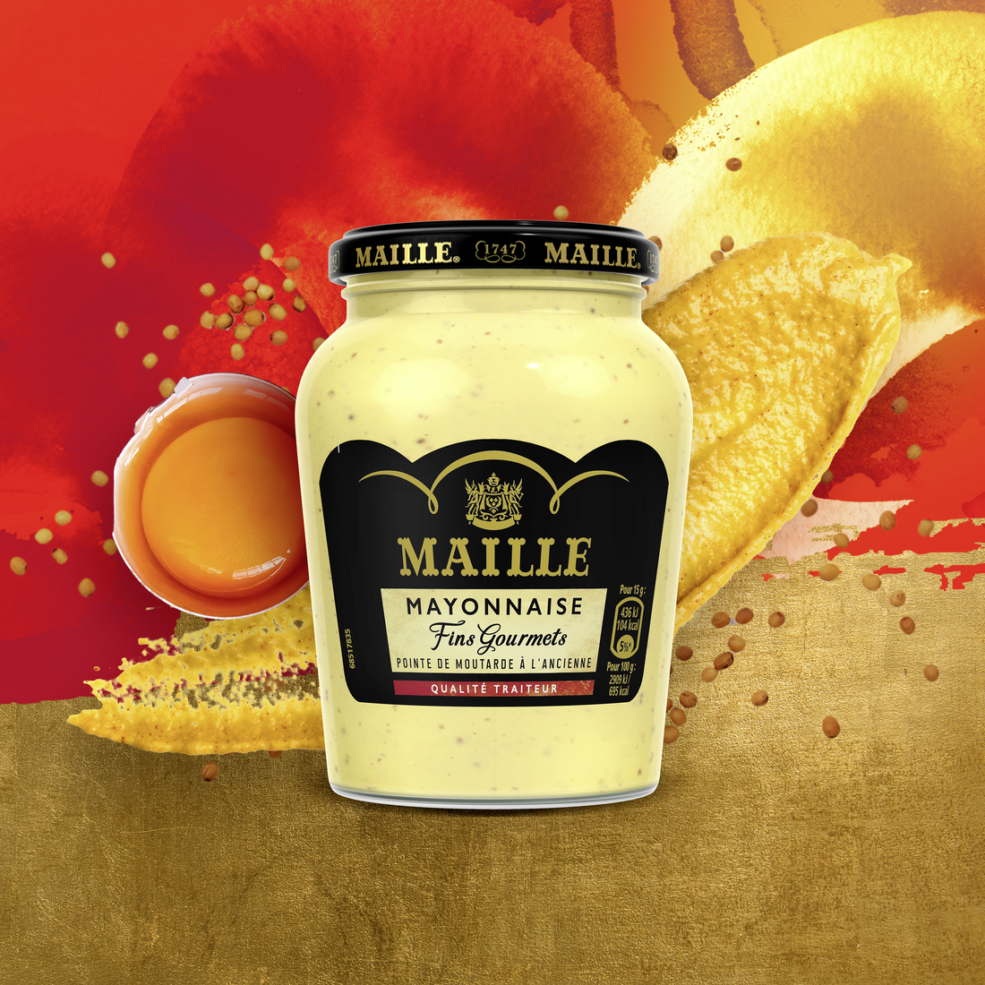 Maille - Mayonnaise Fins Gourmets Bocal 320 g, new visual