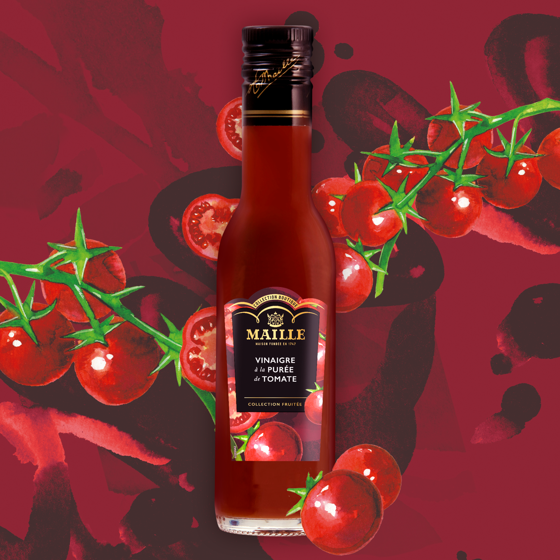 Maille - Vinaigre a la puree de tomate, 250 ml, new visual