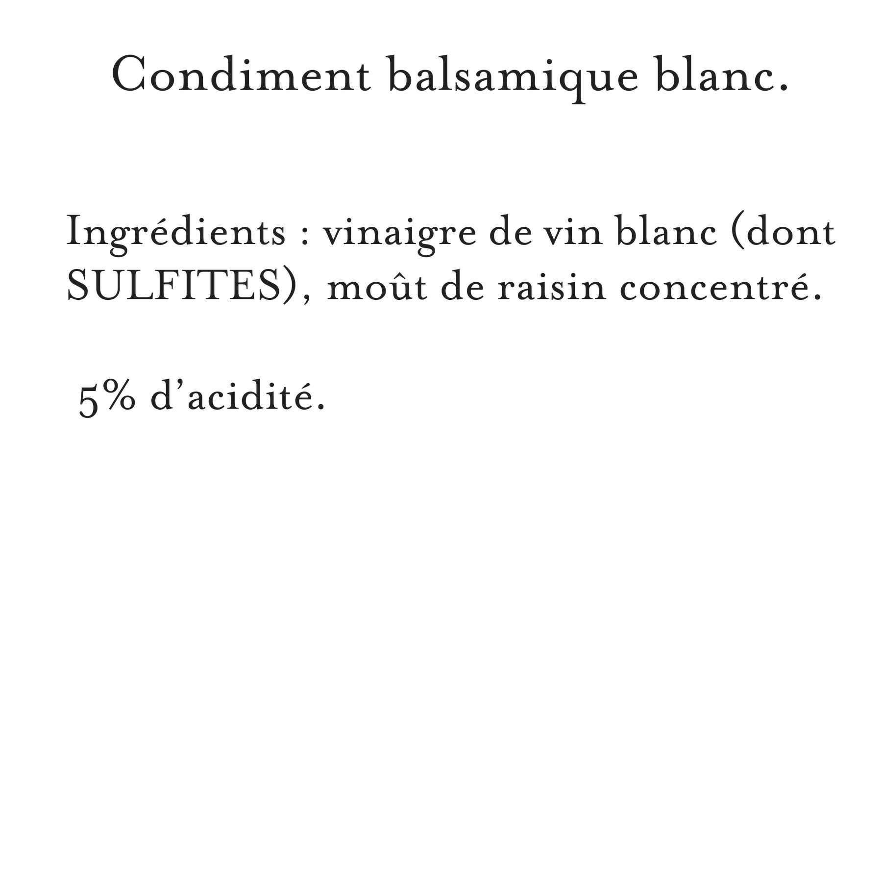 Maille Condiment Balsamique Blanc 25 cl 5