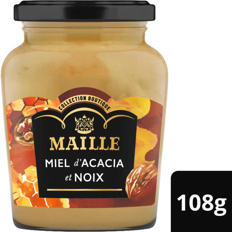 Moutarde au miel d acacia et noix 108 g R° FR-HERO