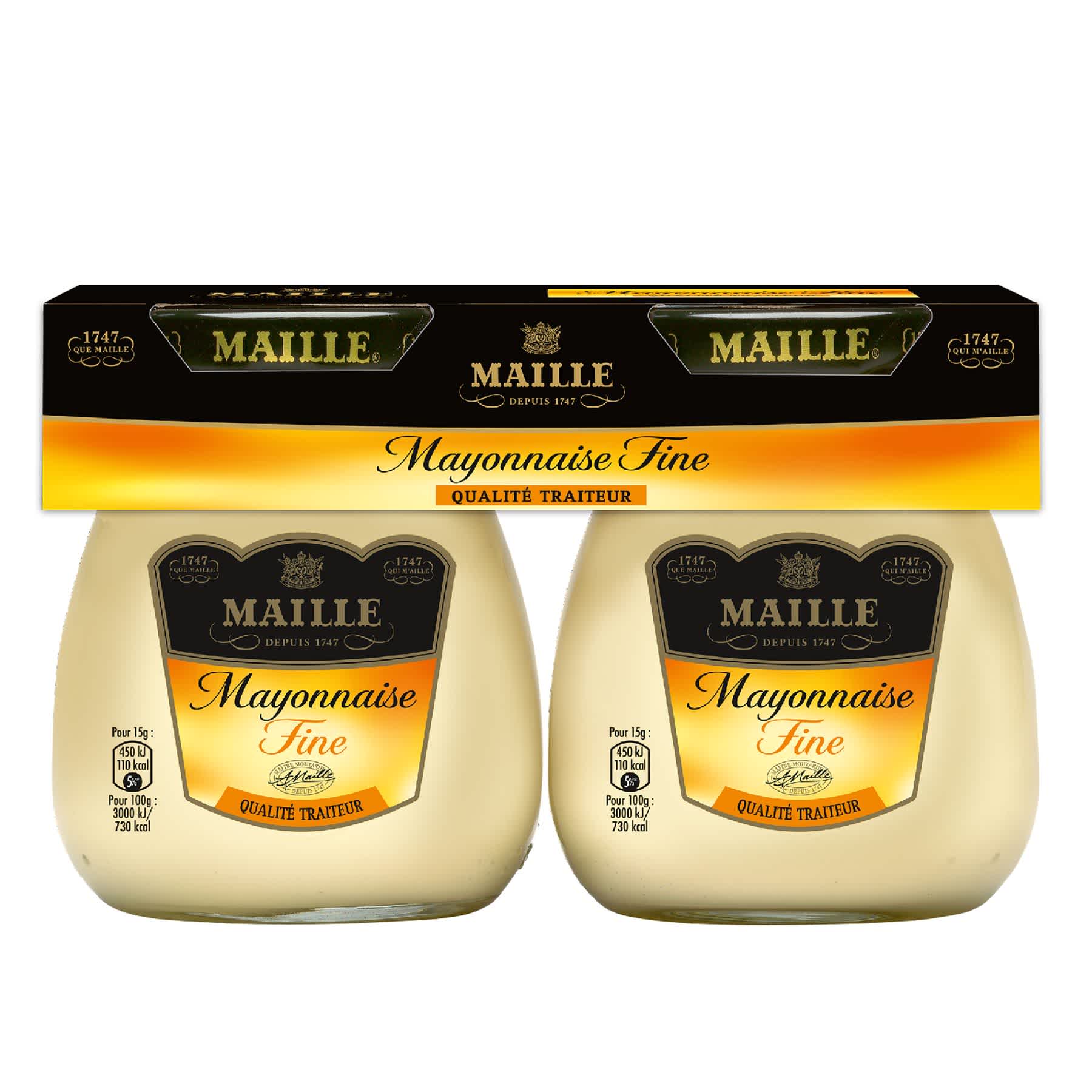 Maille - Mayonnaise Fine Fraiche Qualité Traiteur au rayon frais 2 x 125 g, overview