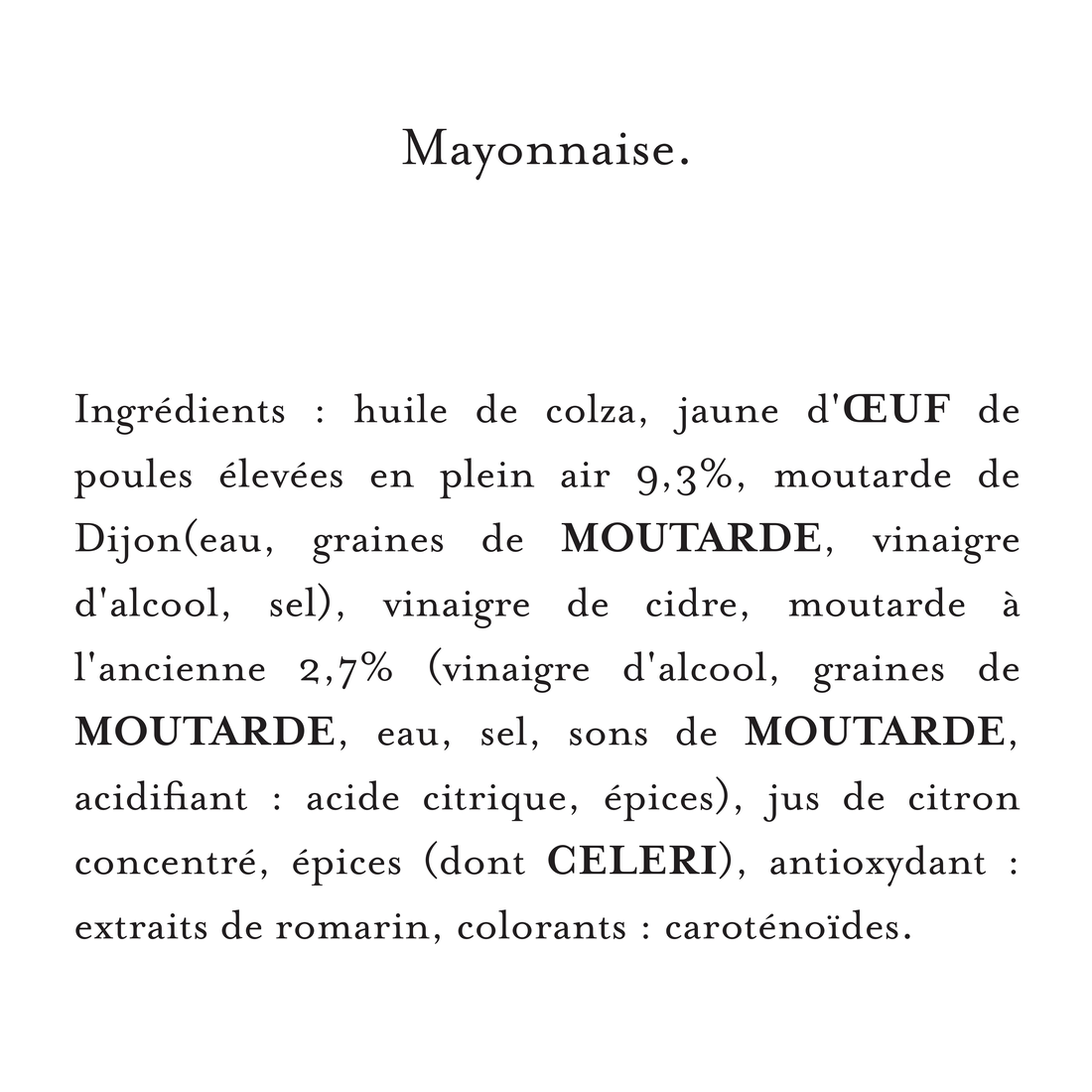 Maille - Mayonnaise Fins Gourmets Bocal 320 g, description