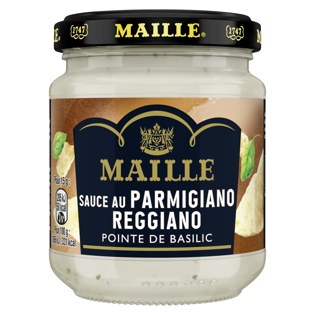 Maille Sauce au Parmigiano Reggiano, Pointe de Basilic, 190 g front