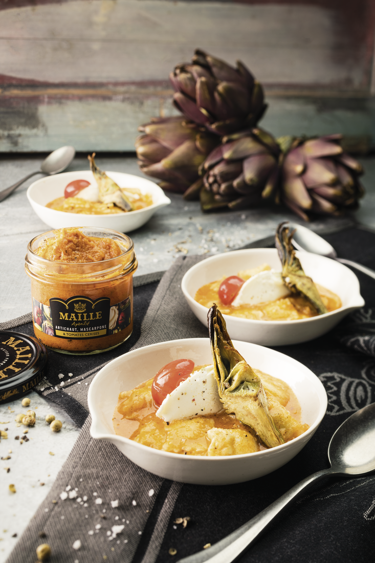 Maille Apéritif Artichaut, Mascarpone & Tomates cerises 95g