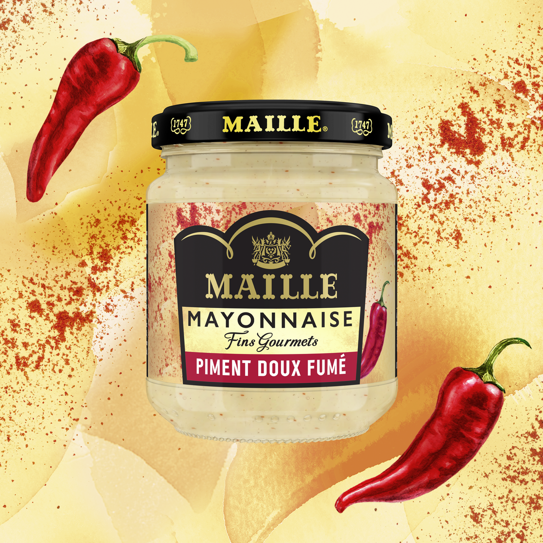 08720182536280 MAILLE Mayonnaise Fins Gourmets Piment KV Colorful
