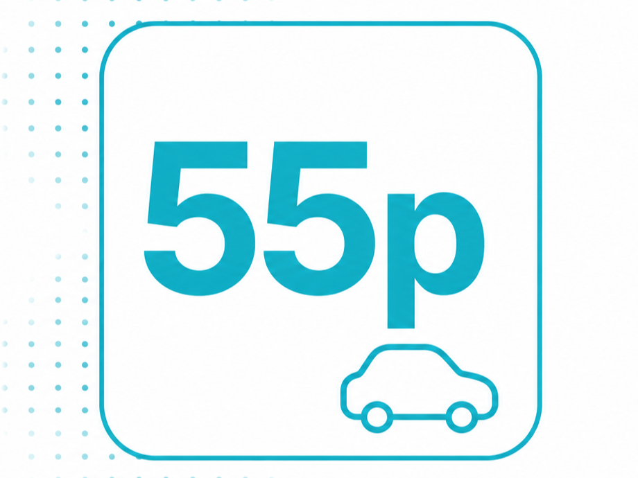 The HMRC mileage rate rose to 55p per mile