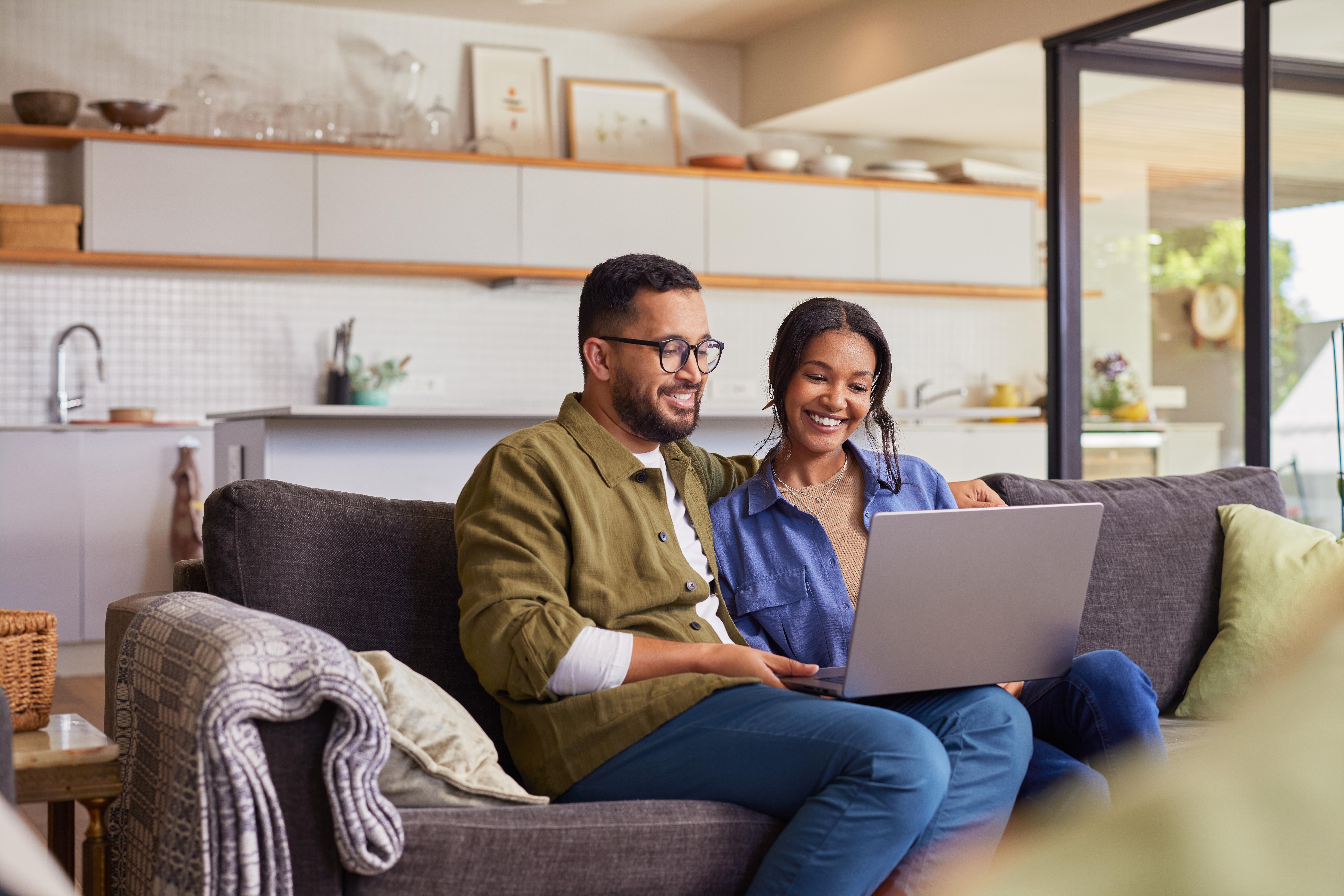 Couple on computer