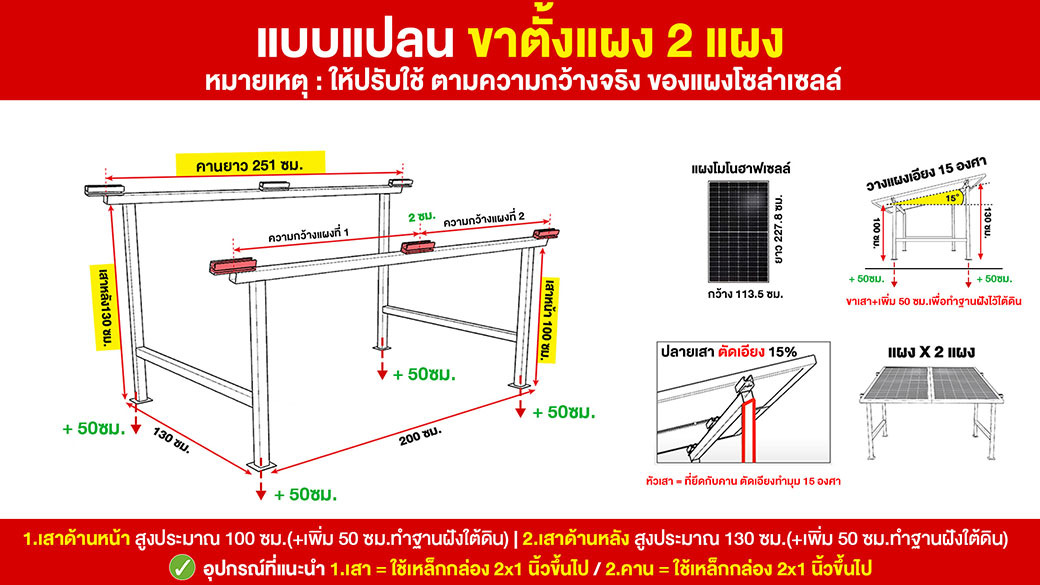 2Solar-panel-Mounitng-Structure