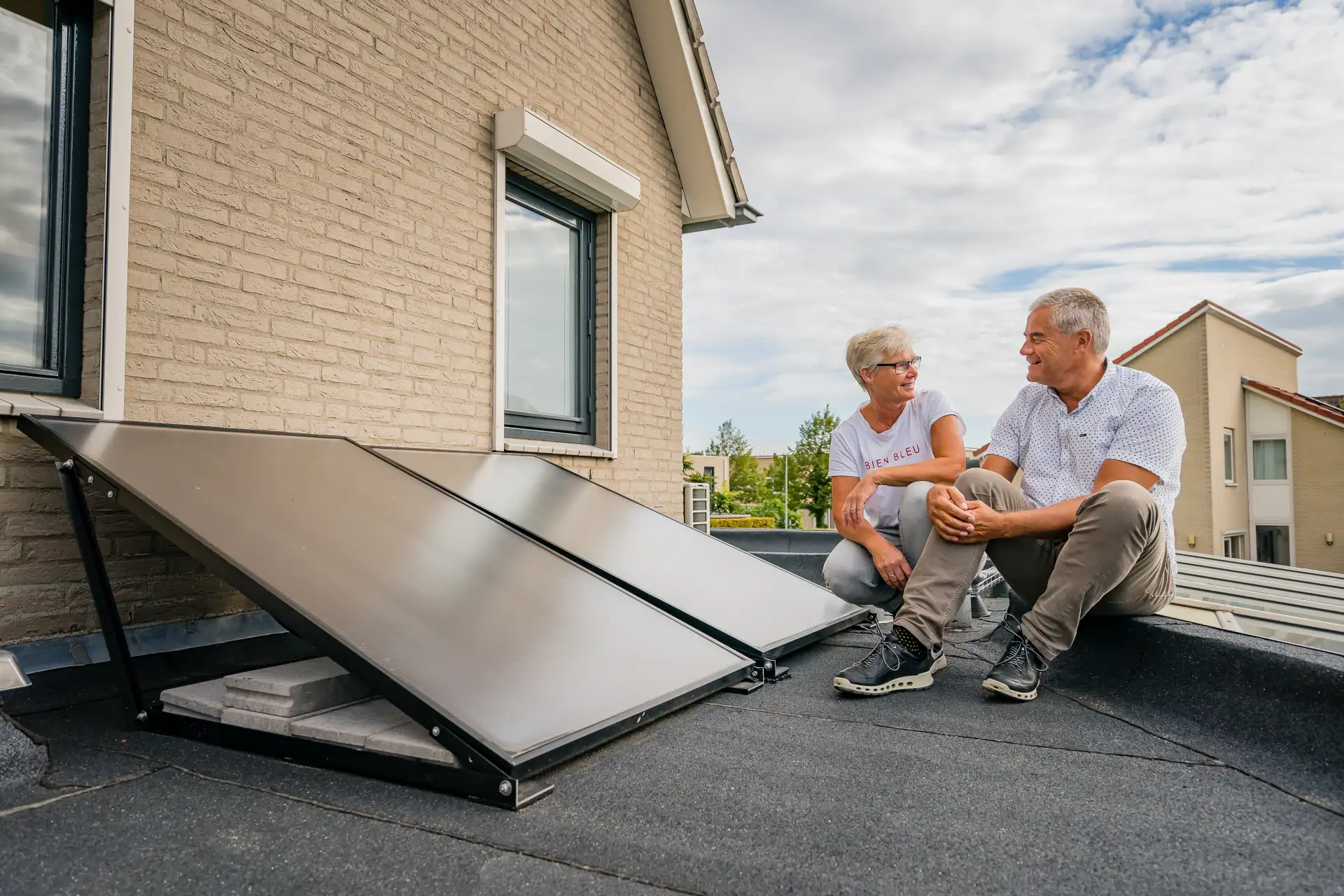 Familie van de Panne uit Goes met zonnepanelen, een warmtepomp, zonneboiler en waterontharder