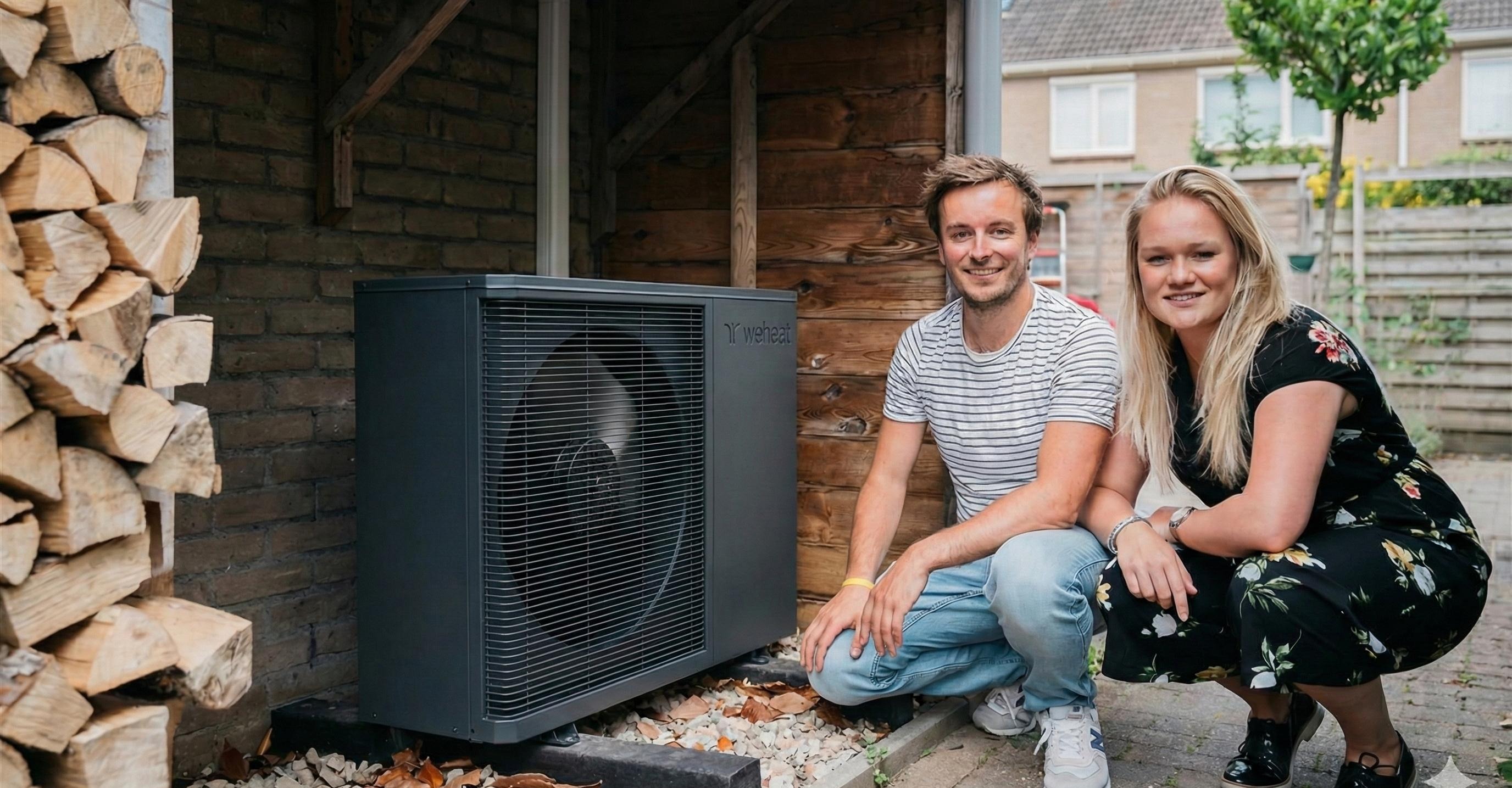 Koppel naast warmtepomp
