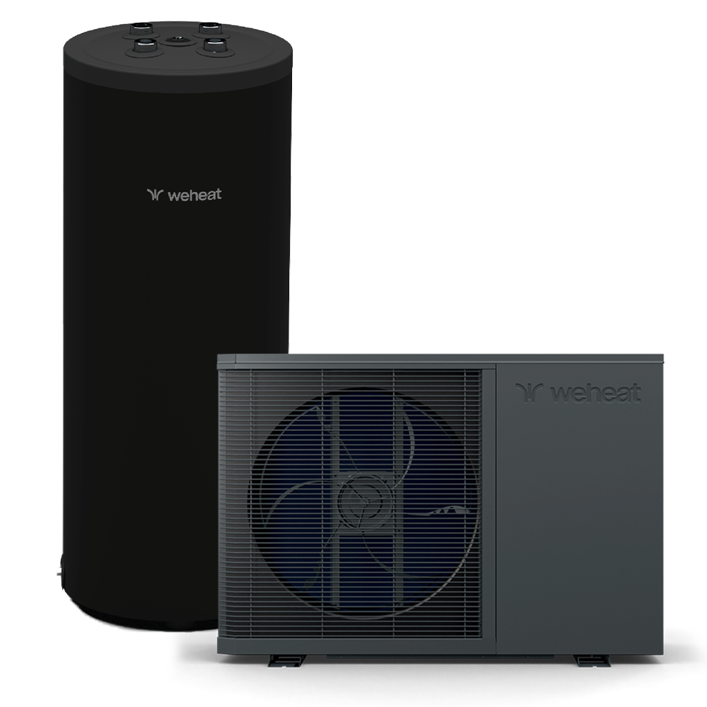 Weheat Flint warmtepomp en boiler render all-electric