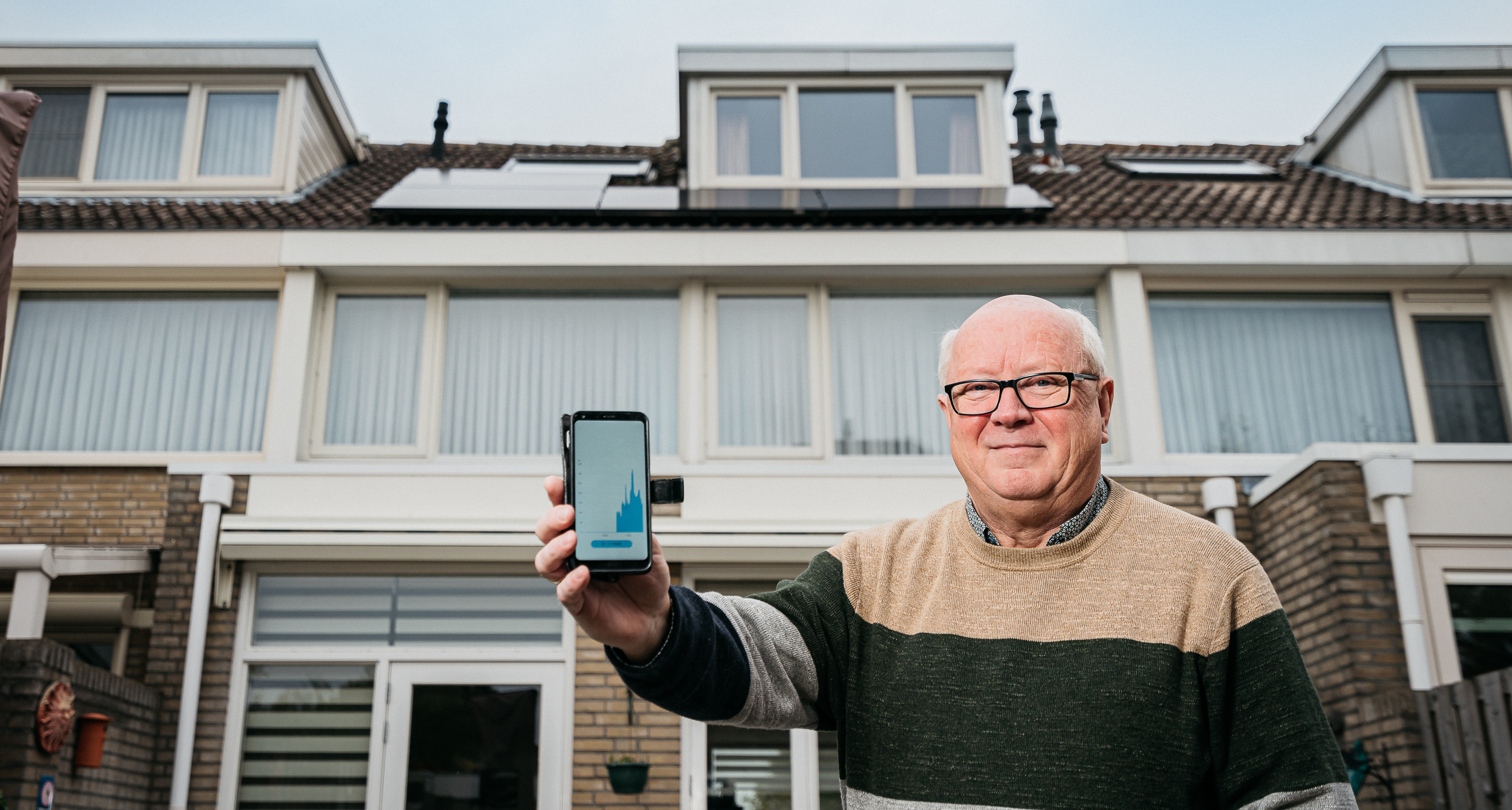 Dhr. de Wit uit Etten-Leur met zonnepanelen