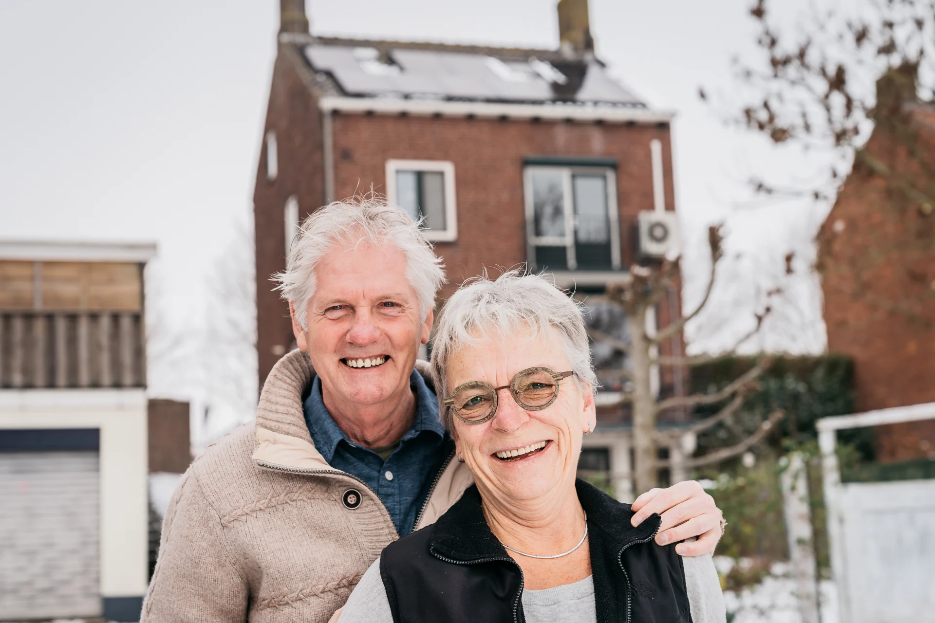 Dhr. Kruithof en Mevr. Bergsma uit Moerdijk met zonnepanelen